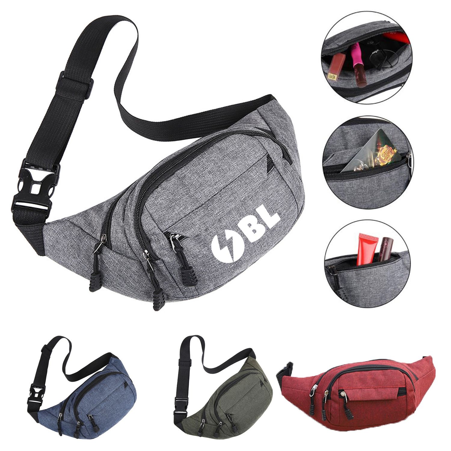 Cartera para cintura tipo bandolera