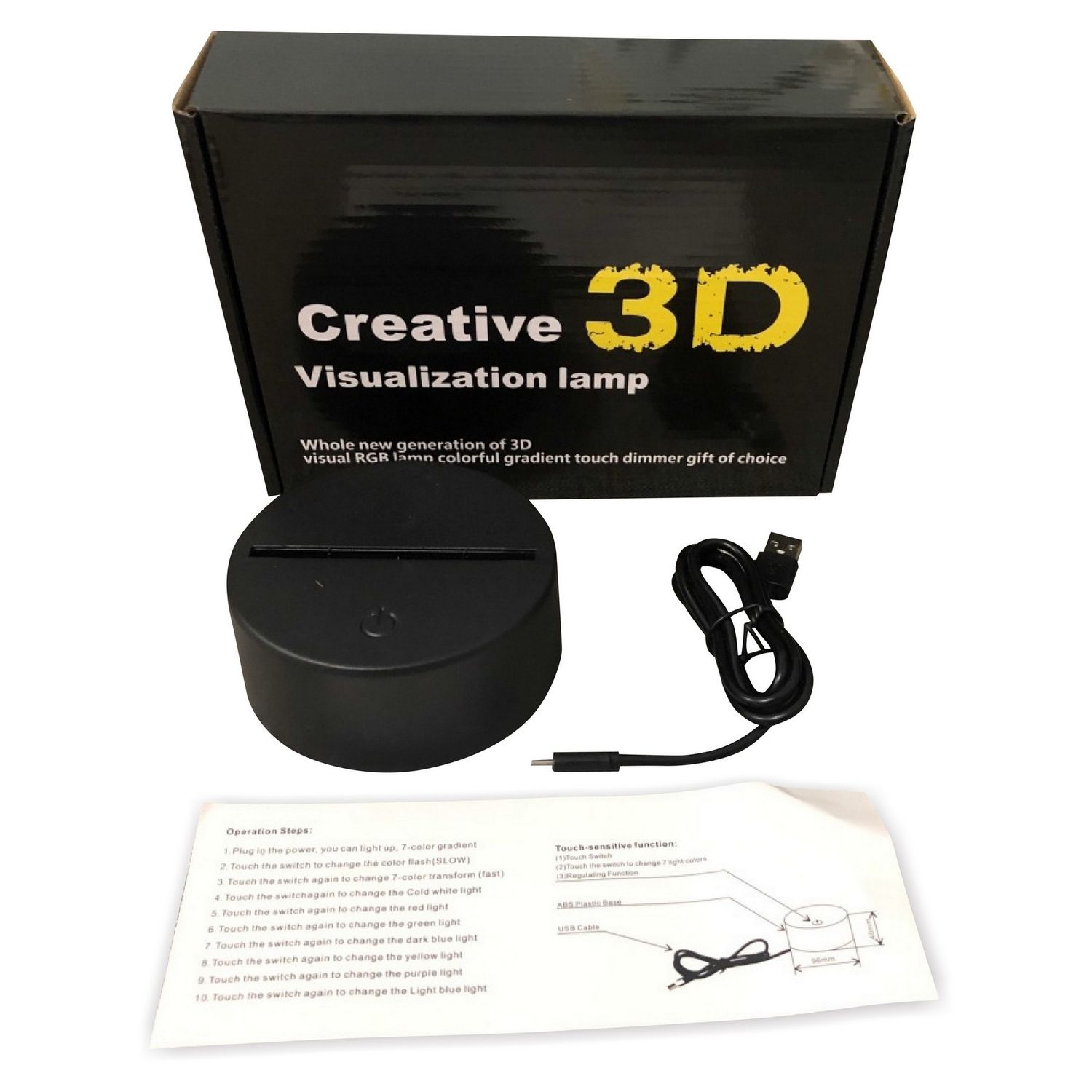 Lámpara nocturna con efecto creativo 3D