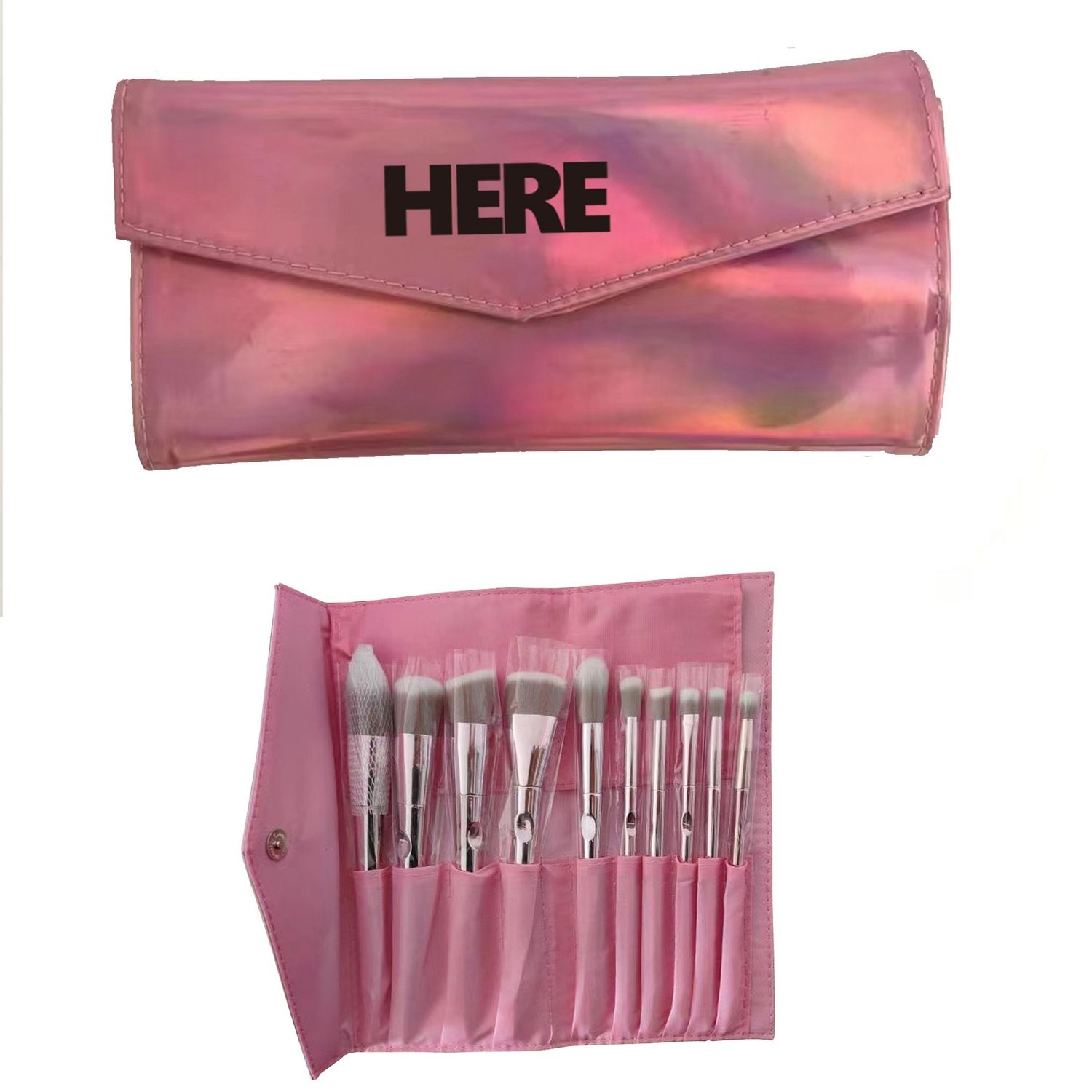 Set de 10 brochas de maquillaje
