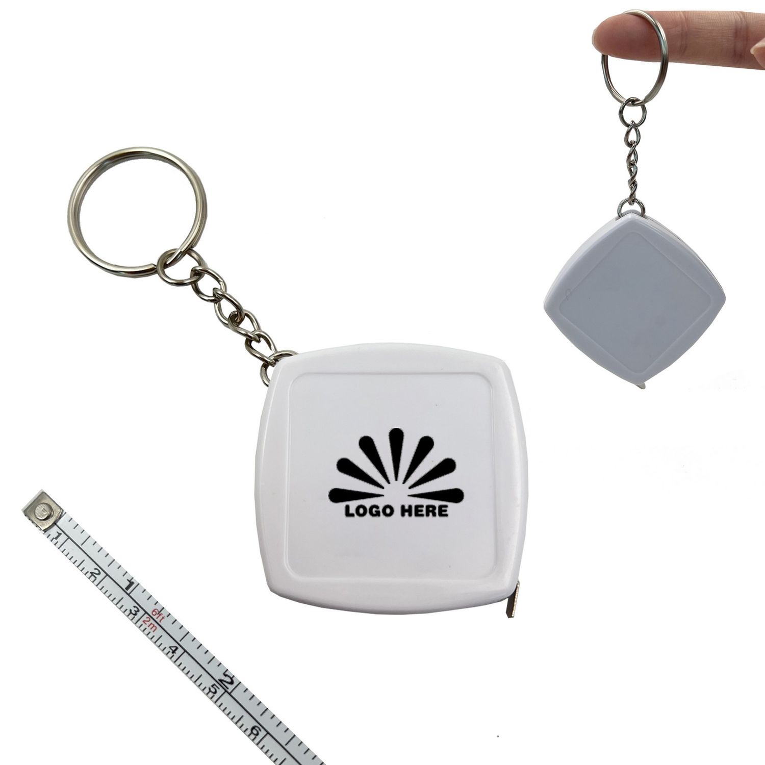 Cinta métrica miniatura con llavero