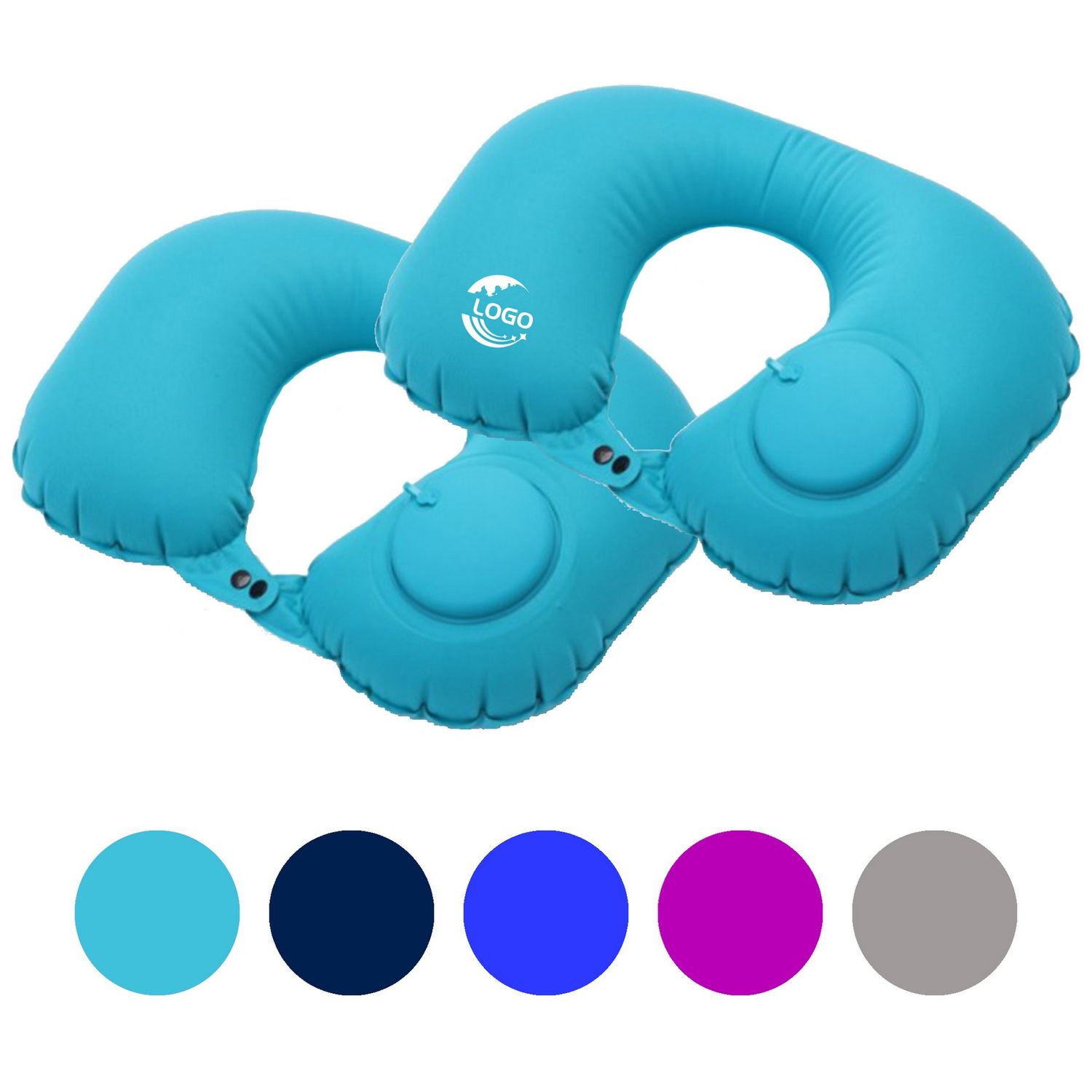 Almohada inflable en forma de U