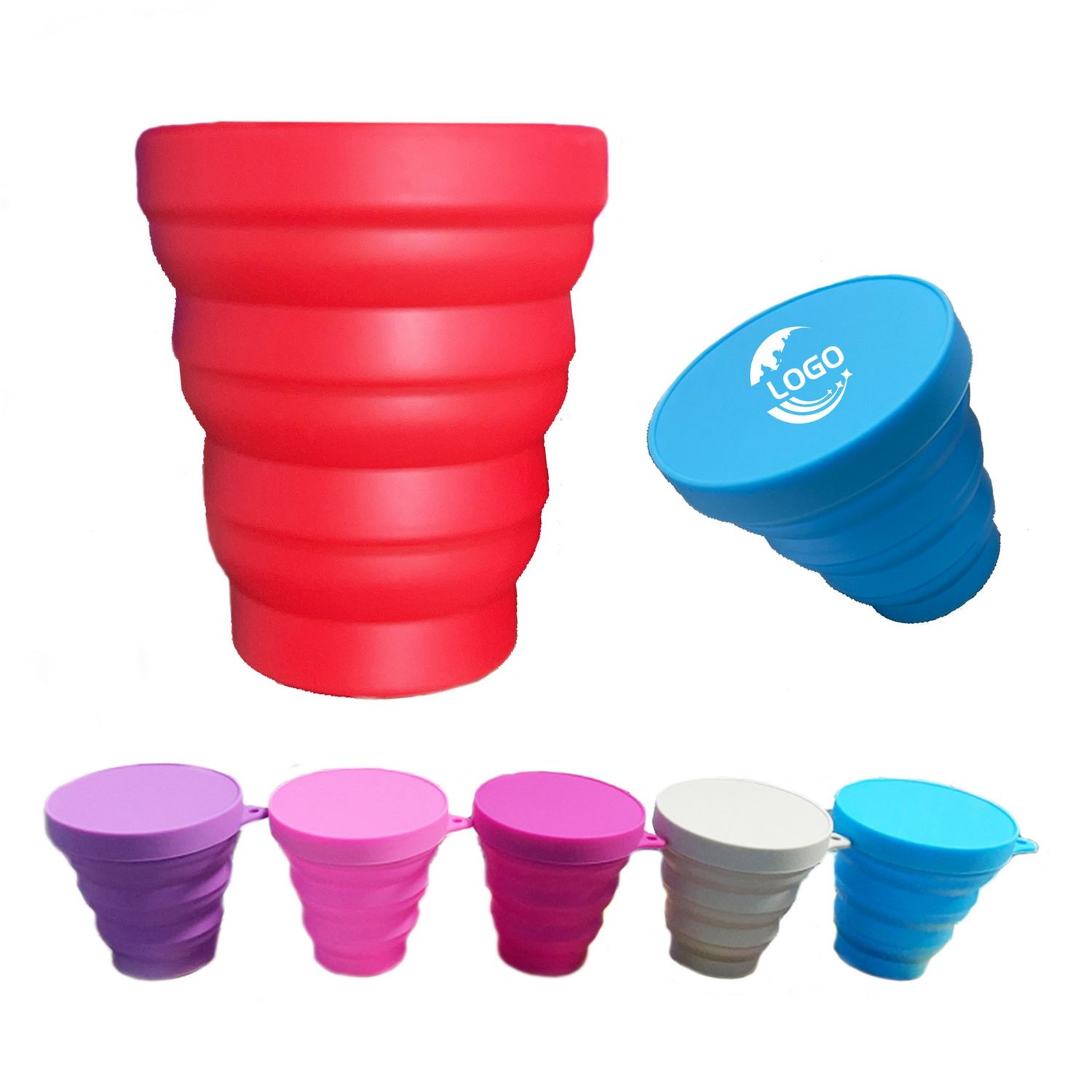 Vaso plegable de silicona de 7 oz