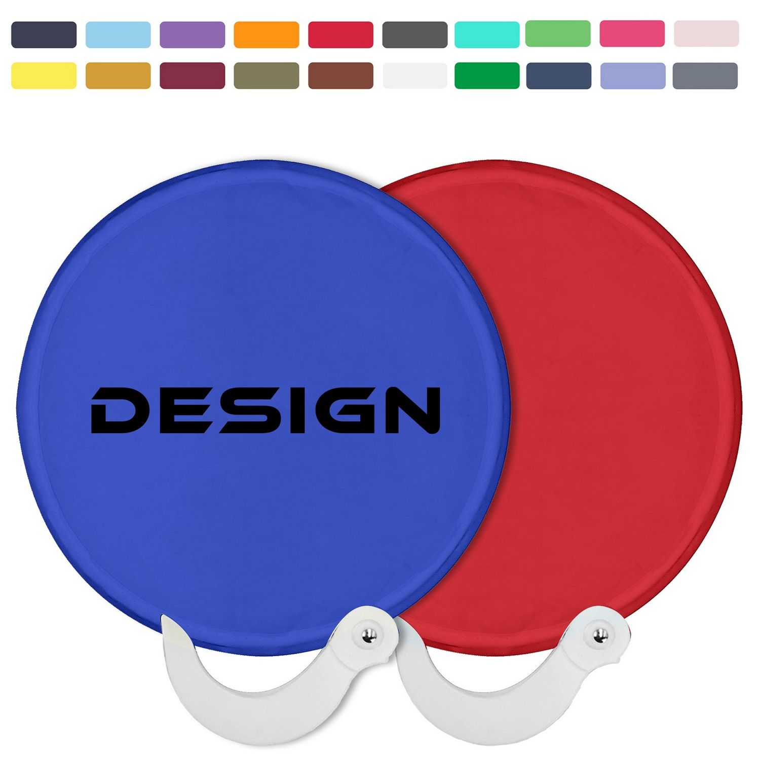Abanico plegable en forma de disco