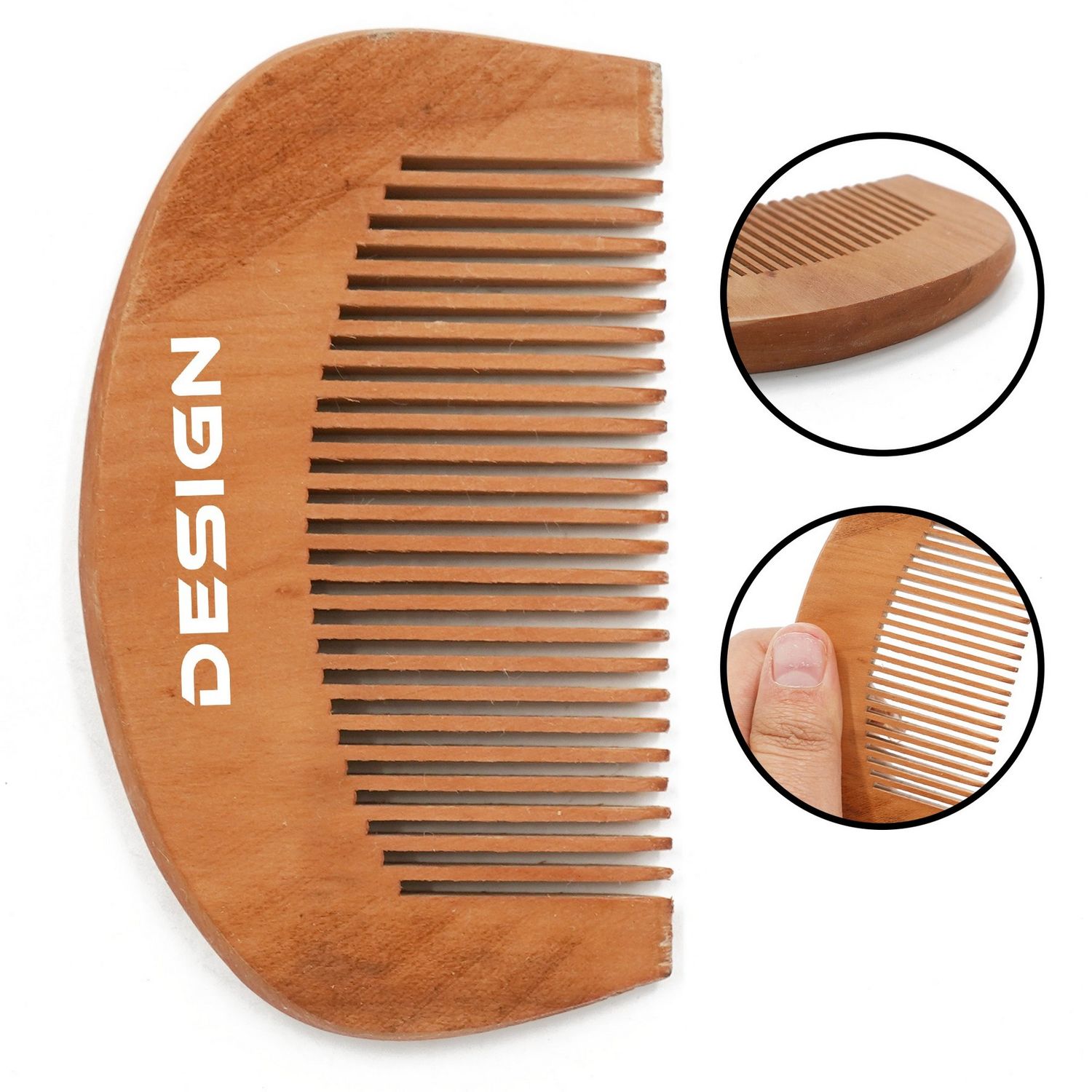 Peine de madera con forma de corazón