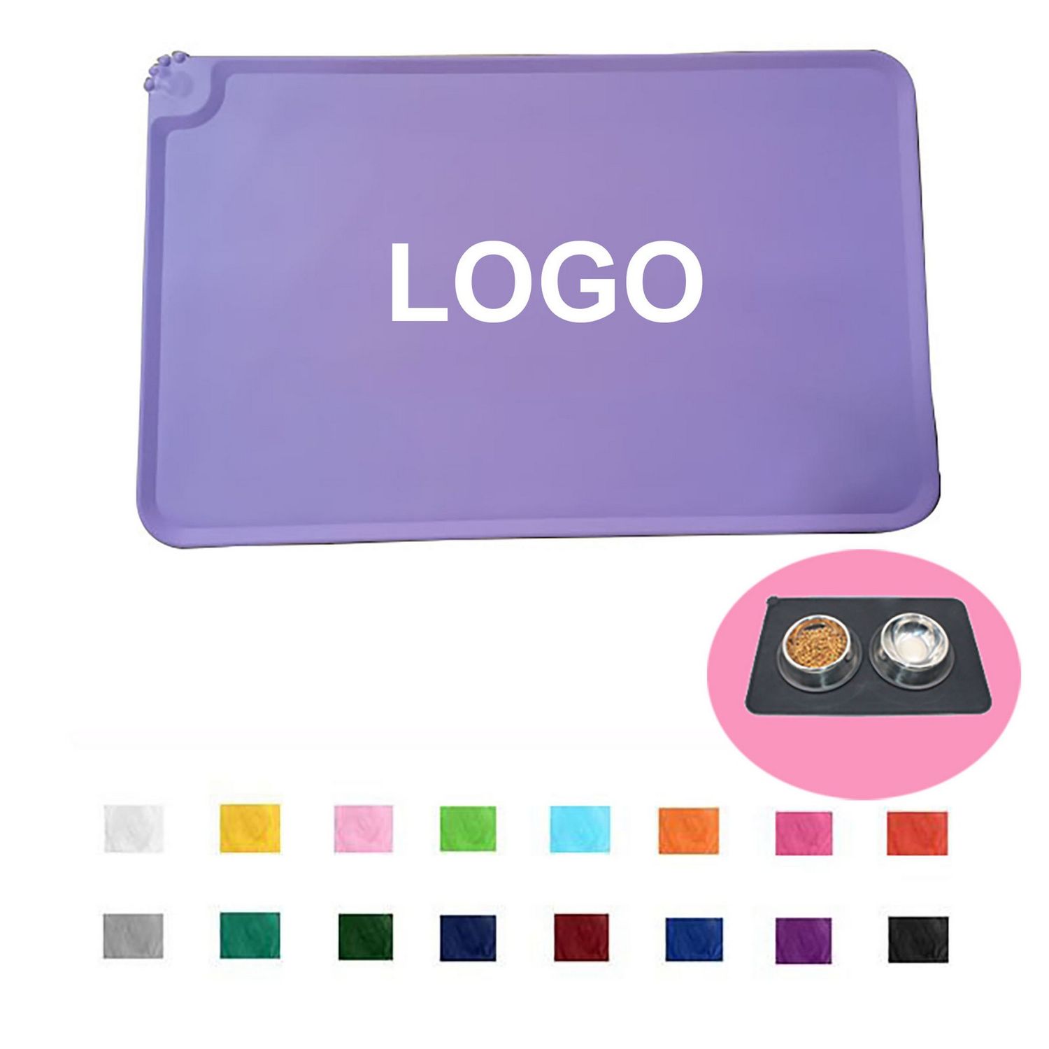 Alfombrilla impermeable para alimentación de mascotas