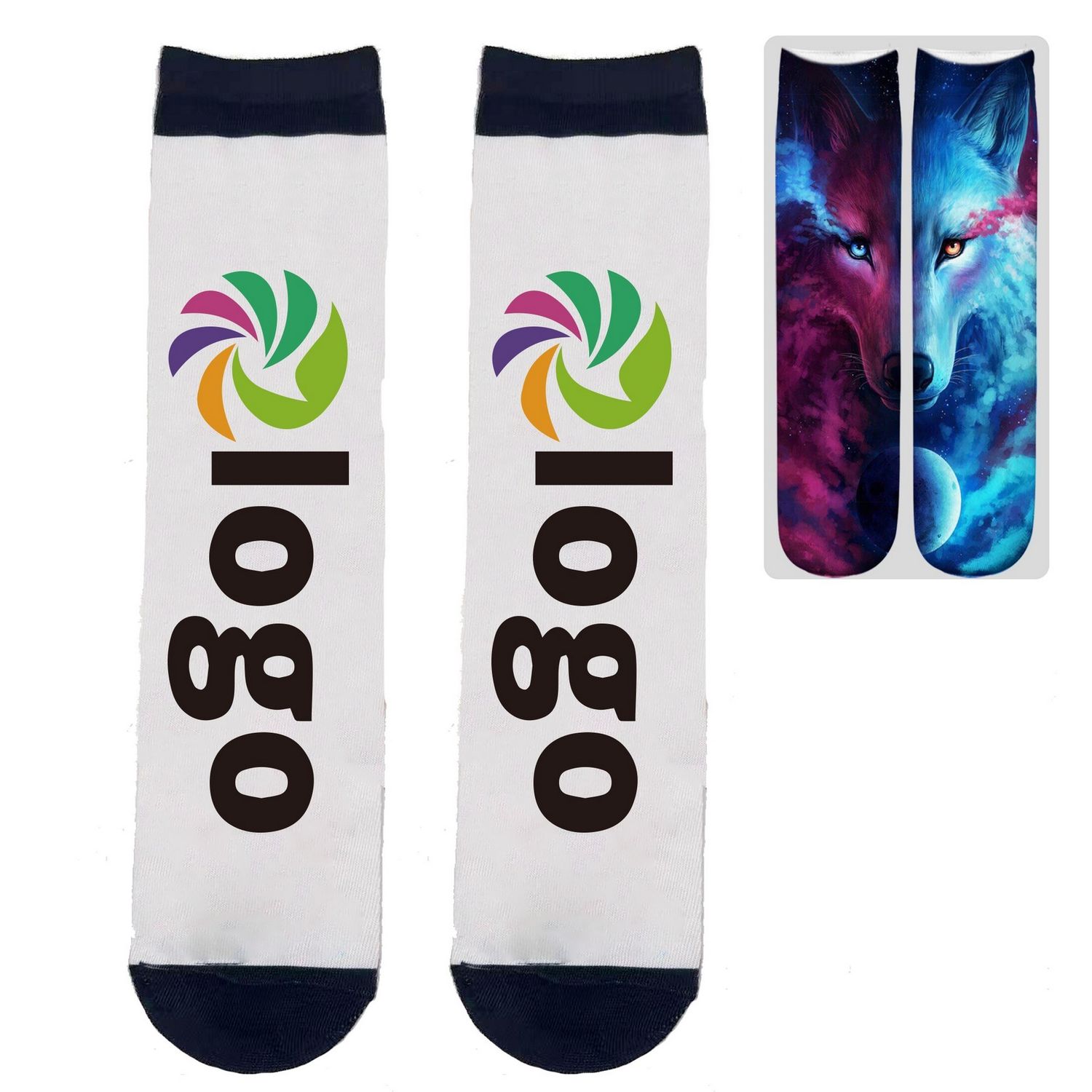 Creativos calcetines sublimados de 15&quot;
