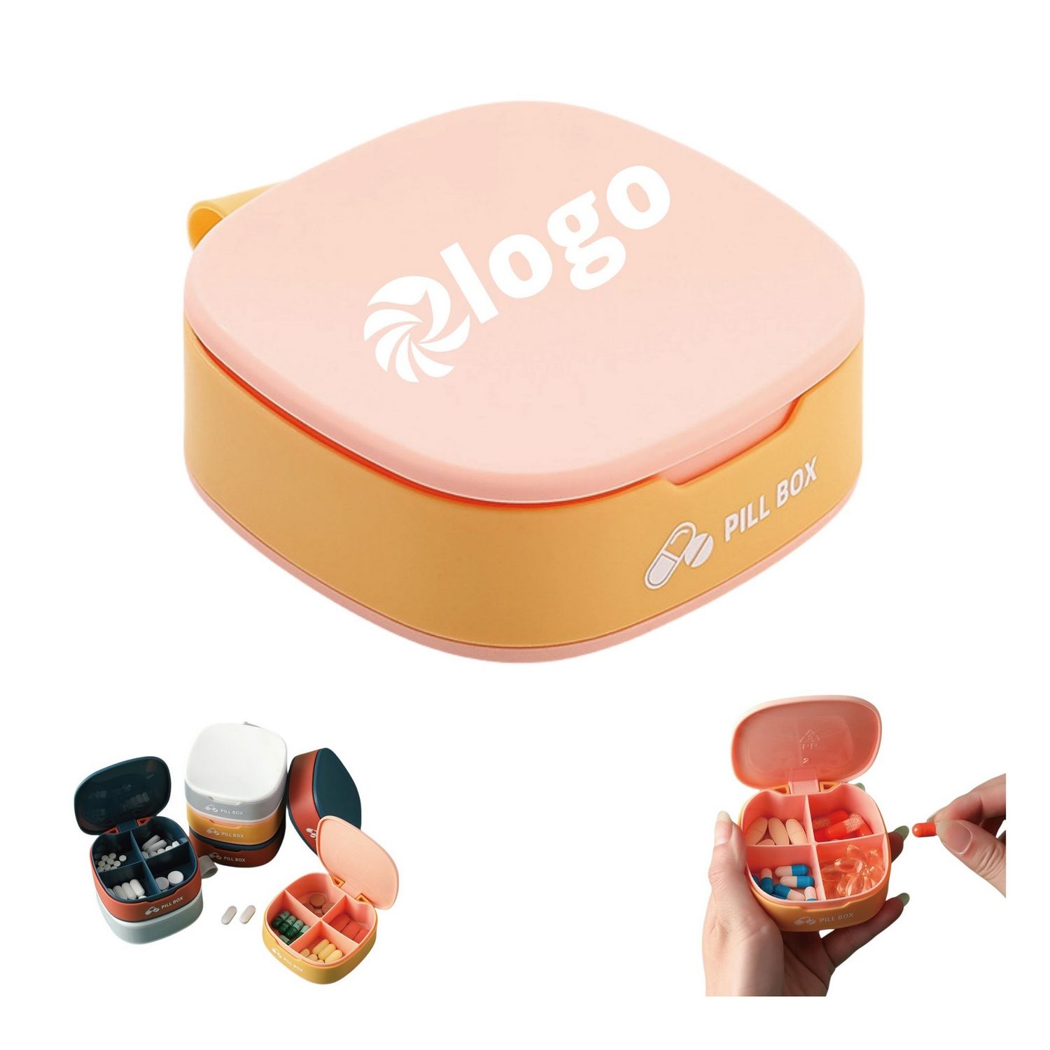Organizador de pastillas con 4 compartimientos
