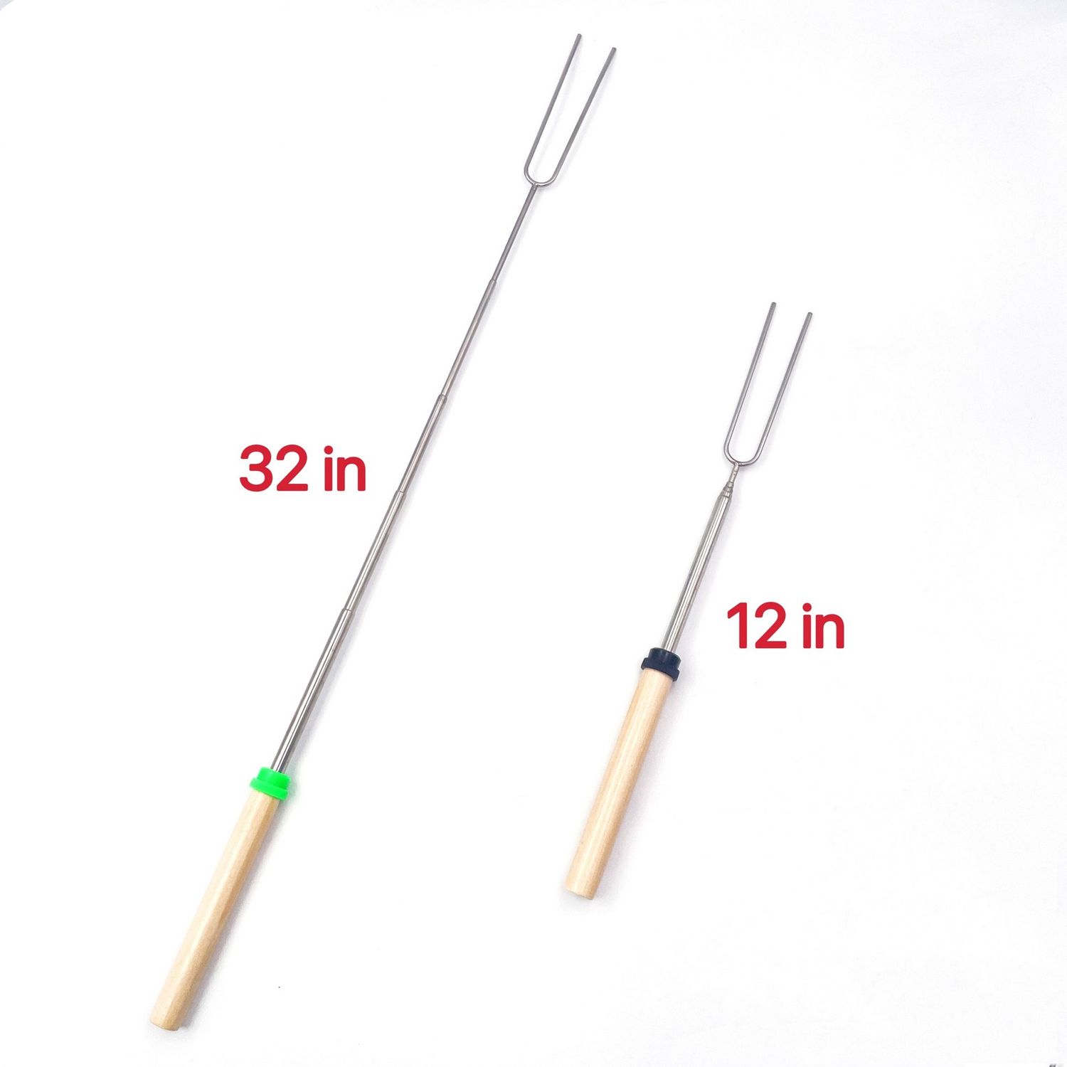 Palo y tenedor extensible para BBQ