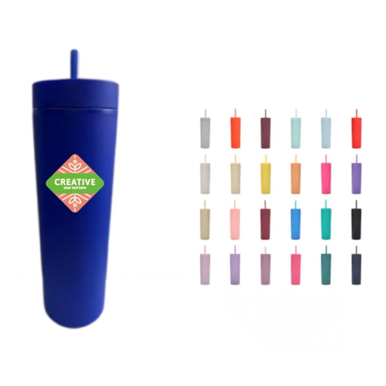 Vaso delgado de 16 oz