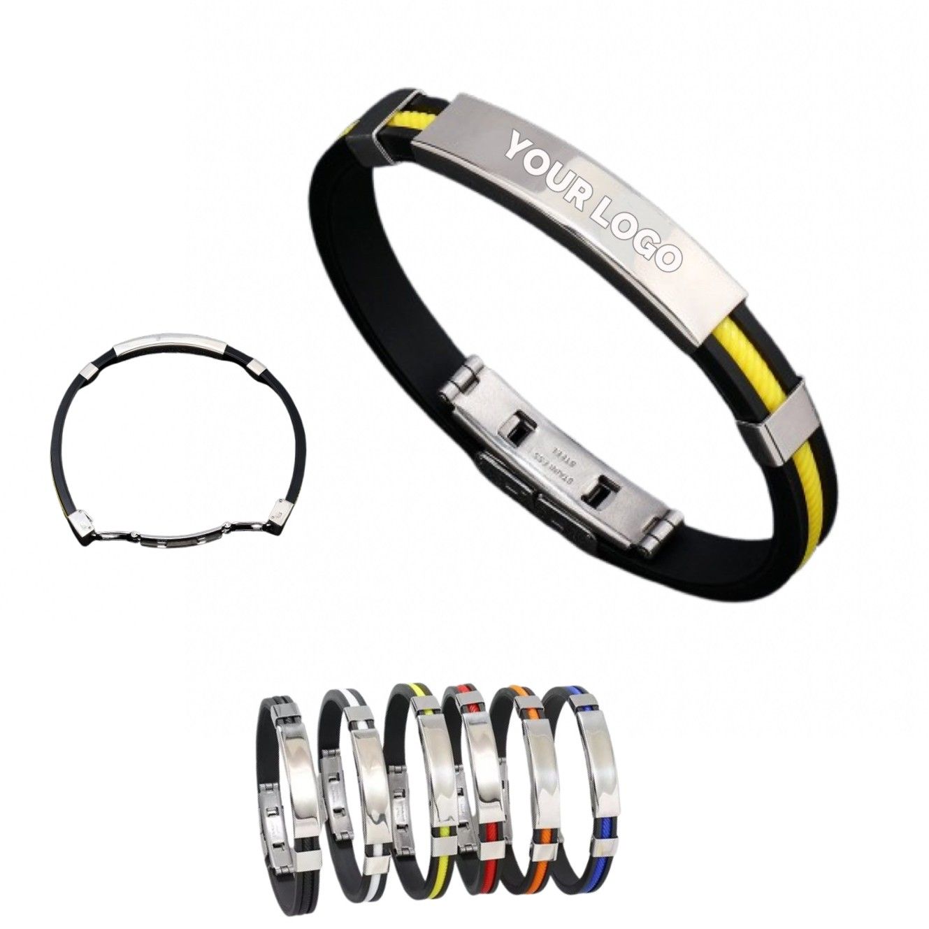 Pulsera promocional fabricada en titanio de alta calidad
