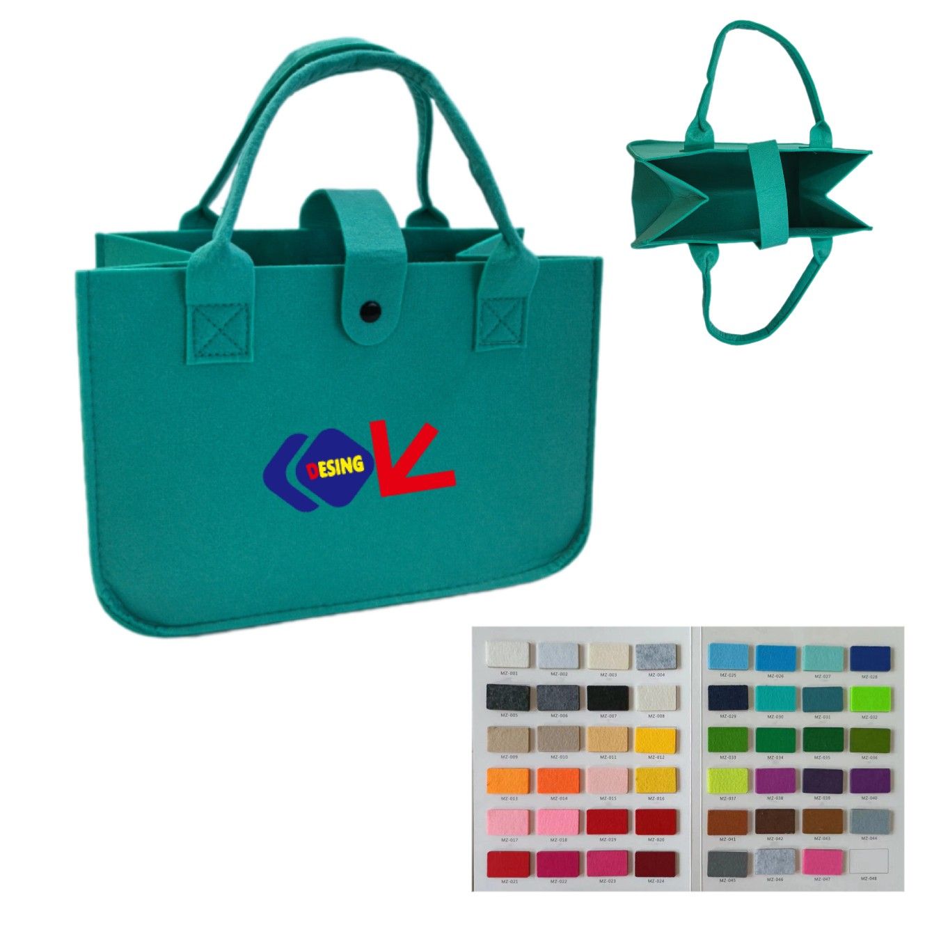 Bolsa de fieltro reciclado de alta calidad