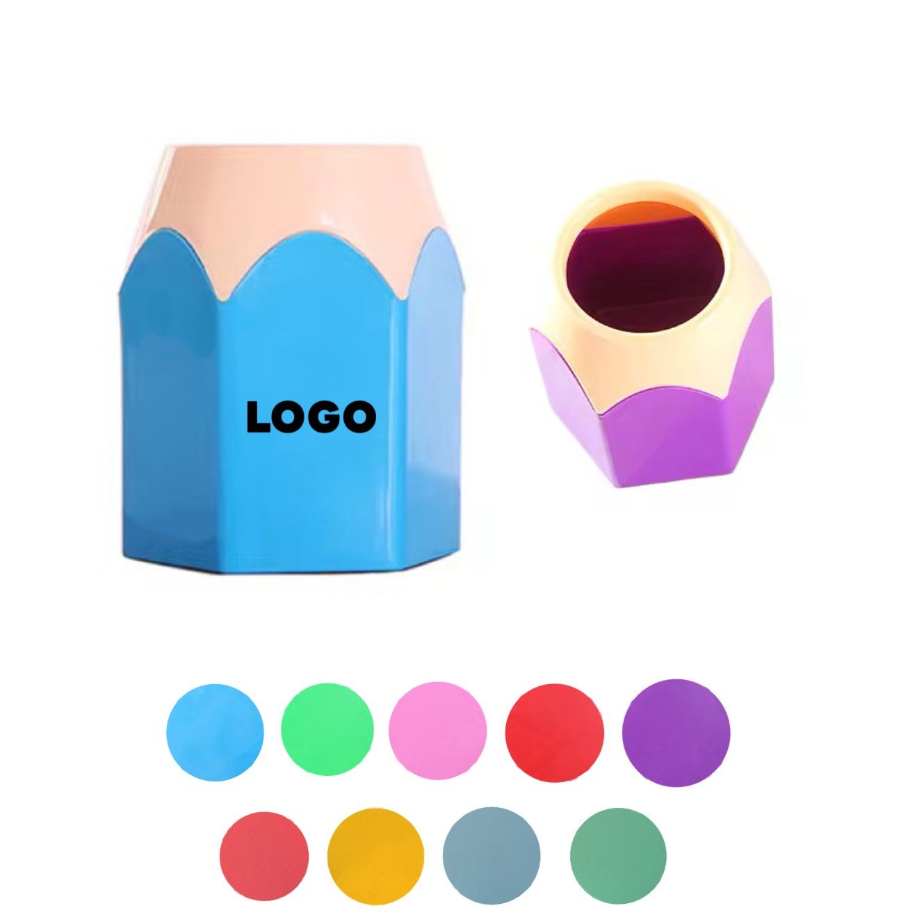 Porta lápices de colores