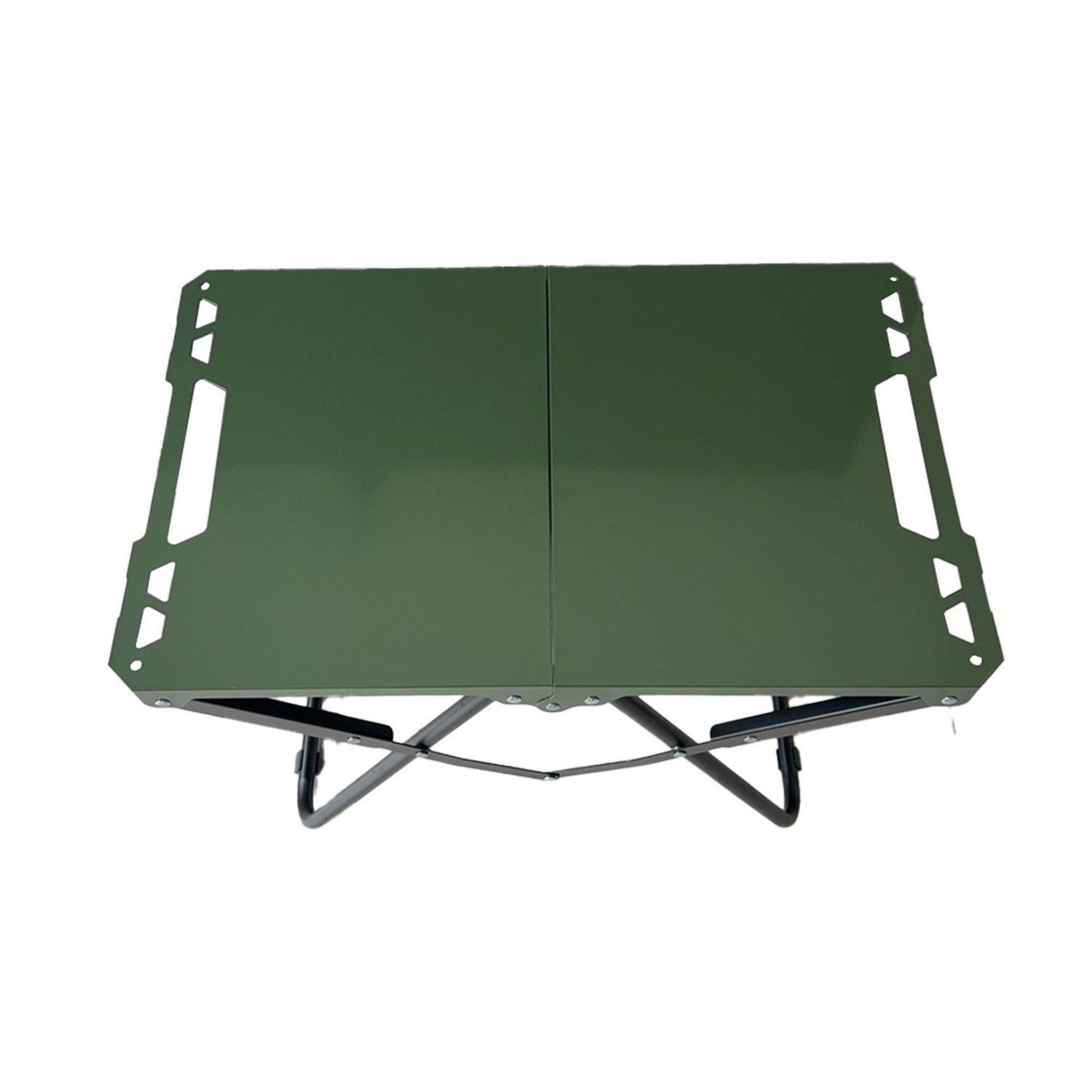 Mesa plegable fabricada en acero inoxidable resistente