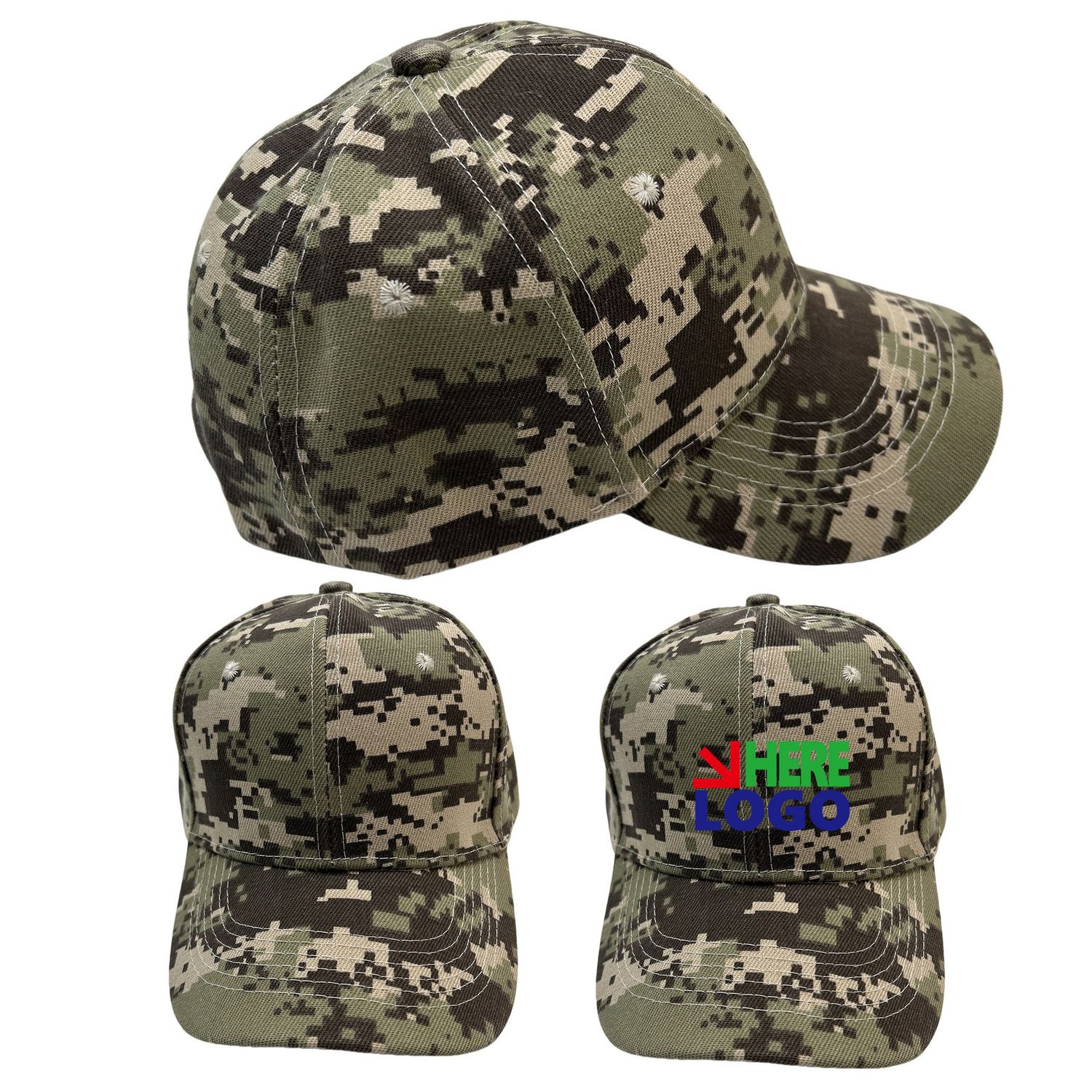Gorra estilo béisbol con diseño camuflado