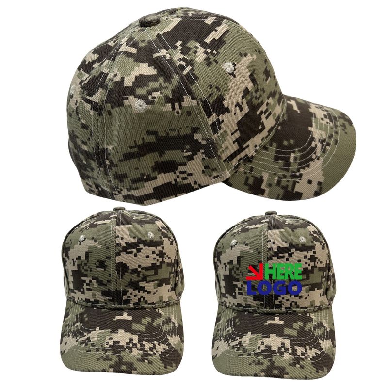 Gorra estilo béisbol con diseño camuflado