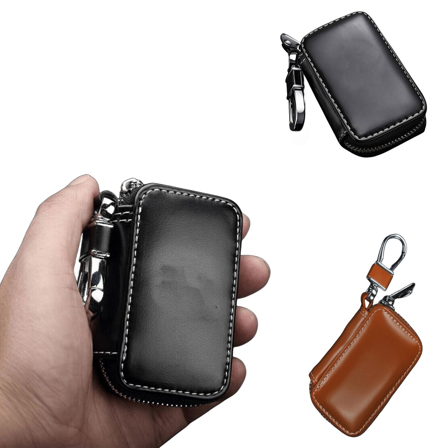 Elegante llavero con estuche protector para llaves de carro