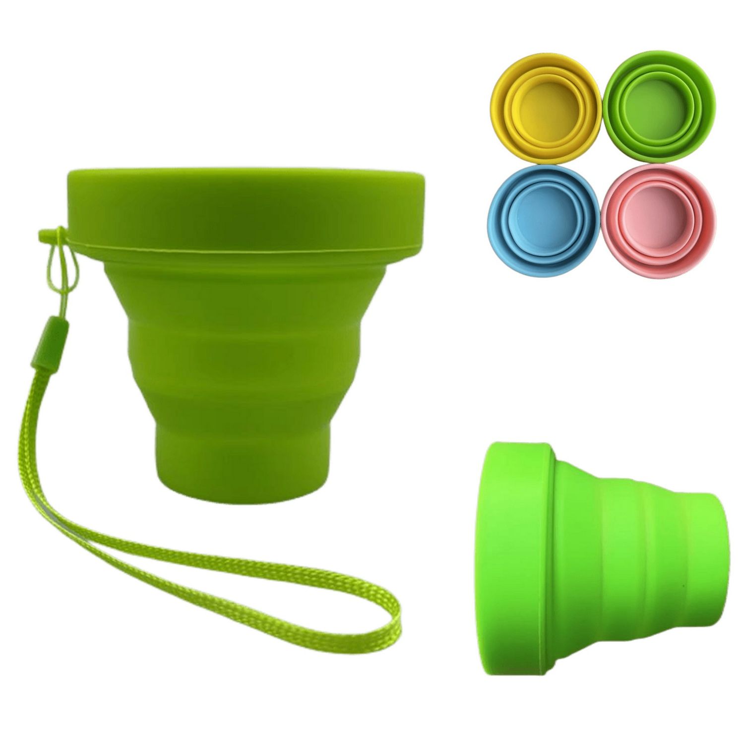 Vaso plegable telescópico de silicona con capacidad de 6oz