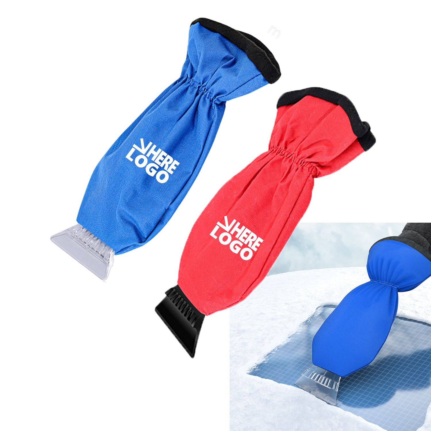 Guante raspador de hielo ideal para limpiar parabrisas en invierno