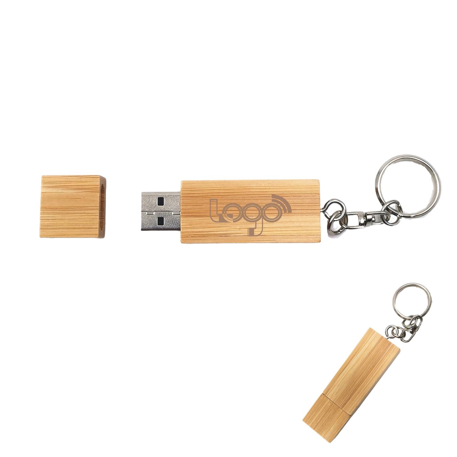 Memoria USB de 16GB fabricada en bambú