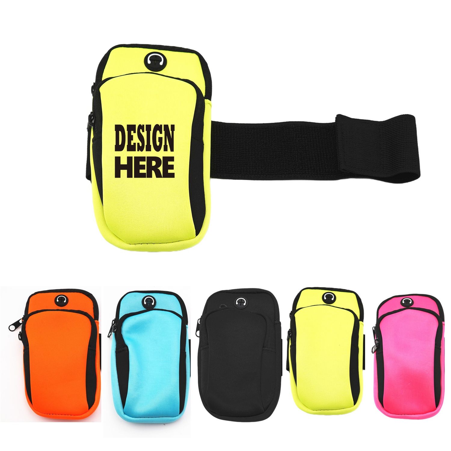 Brazalete porta celular elaborado en poliéster