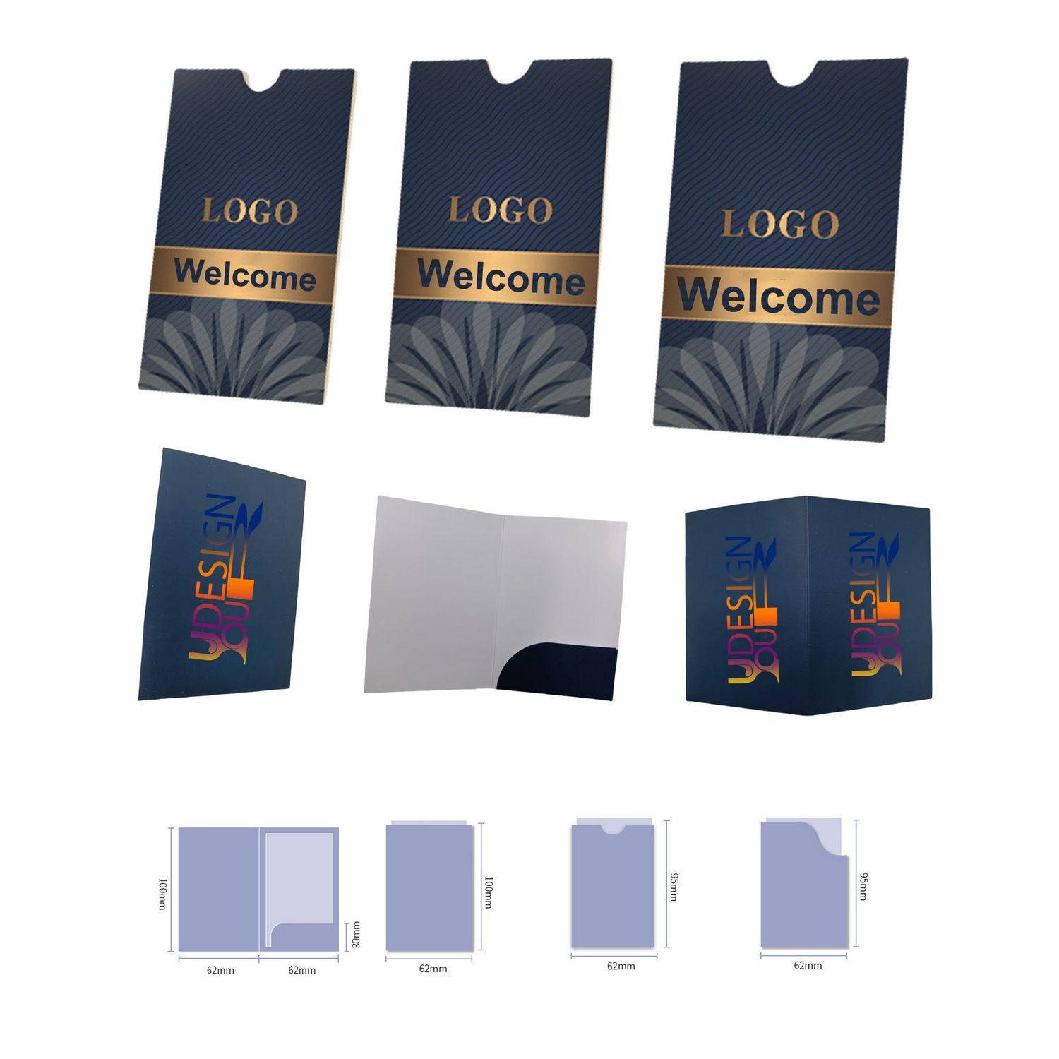 Fundas de papel para llaves de hotel o tarjetas de regalo