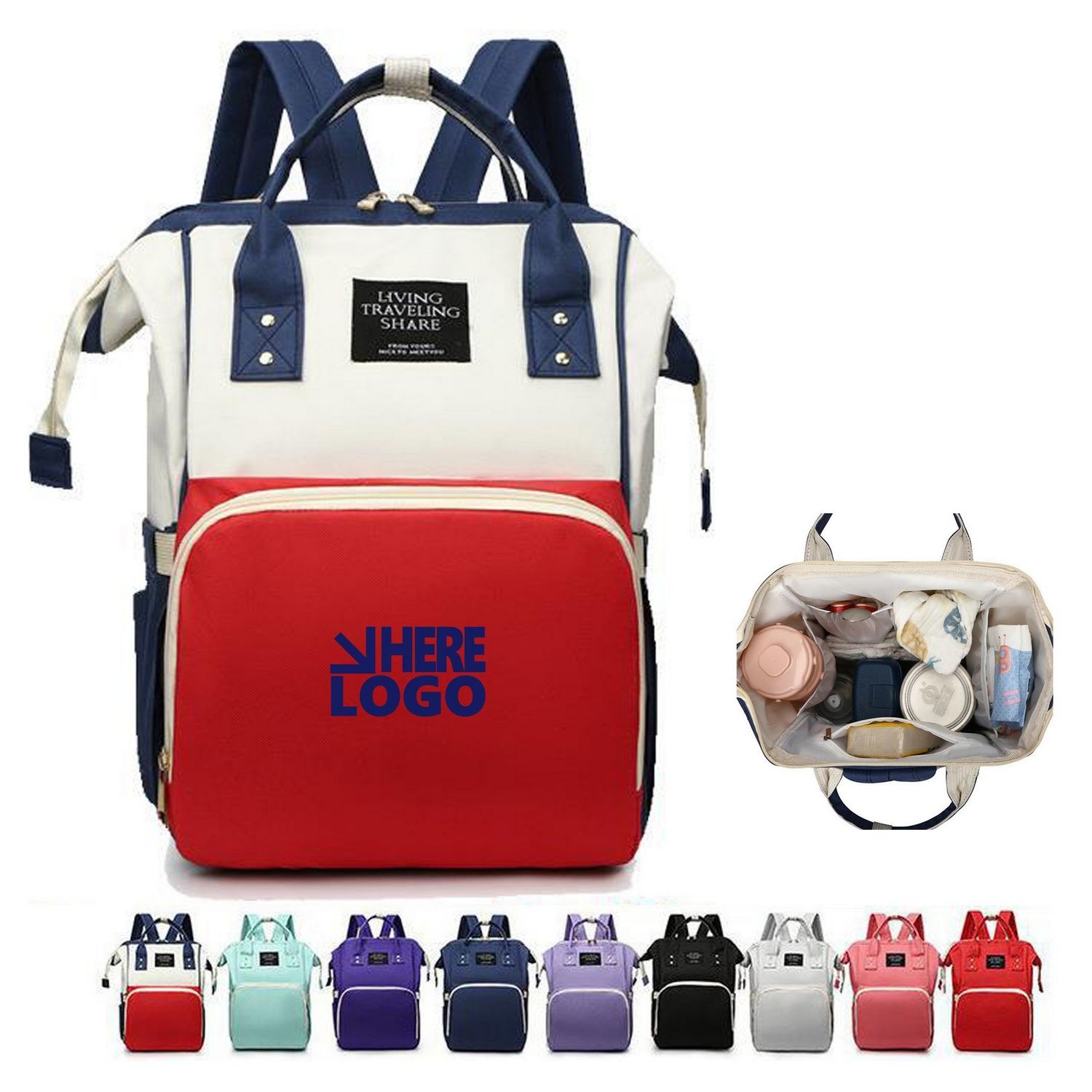 Mochila maternal de viaje de 16&quot; x 8&quot; x 11&quot;