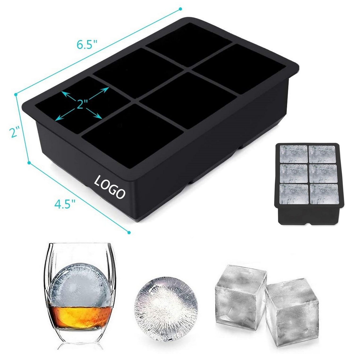 Molde para hielo cuadrado