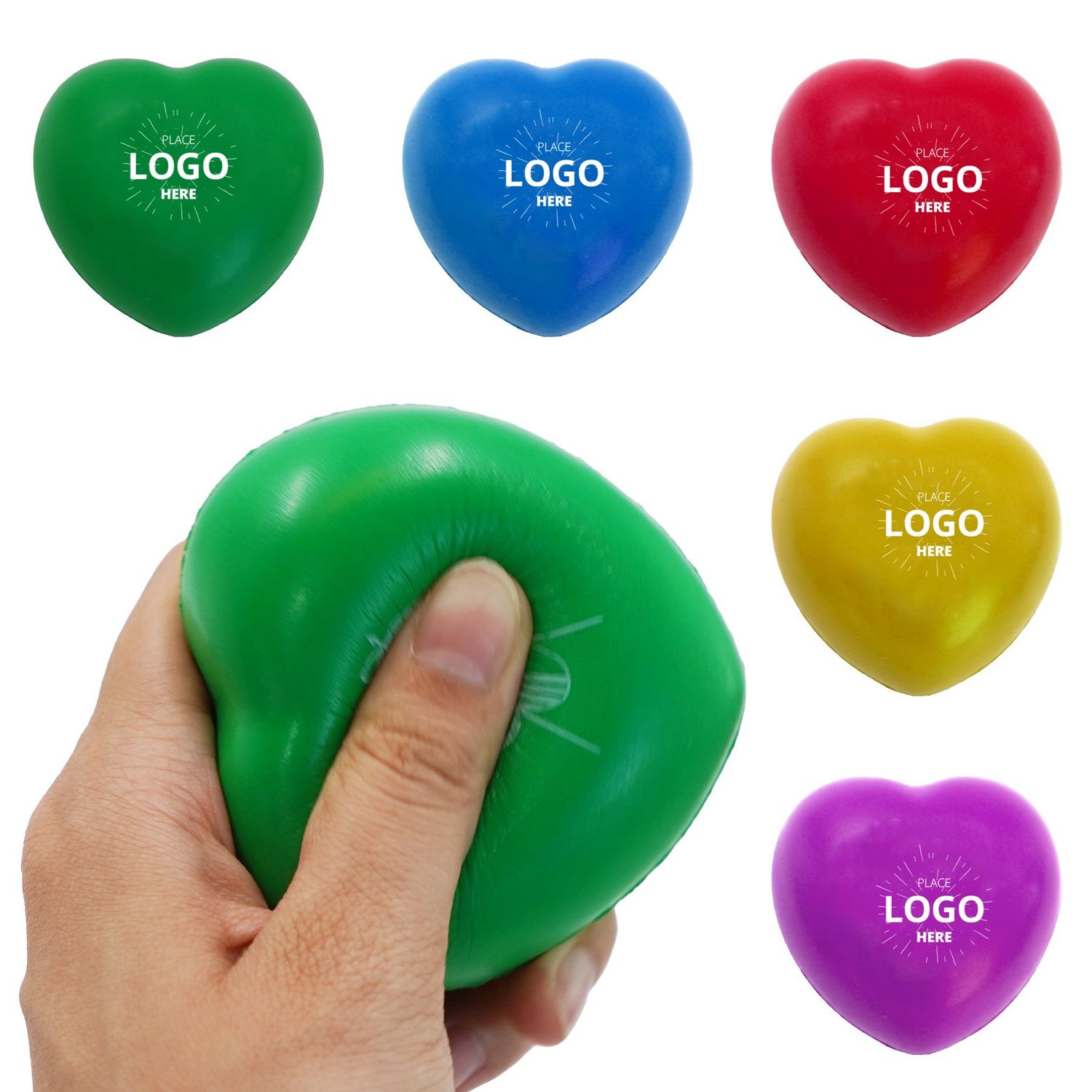 Bola antiestrés en forma de corazón
