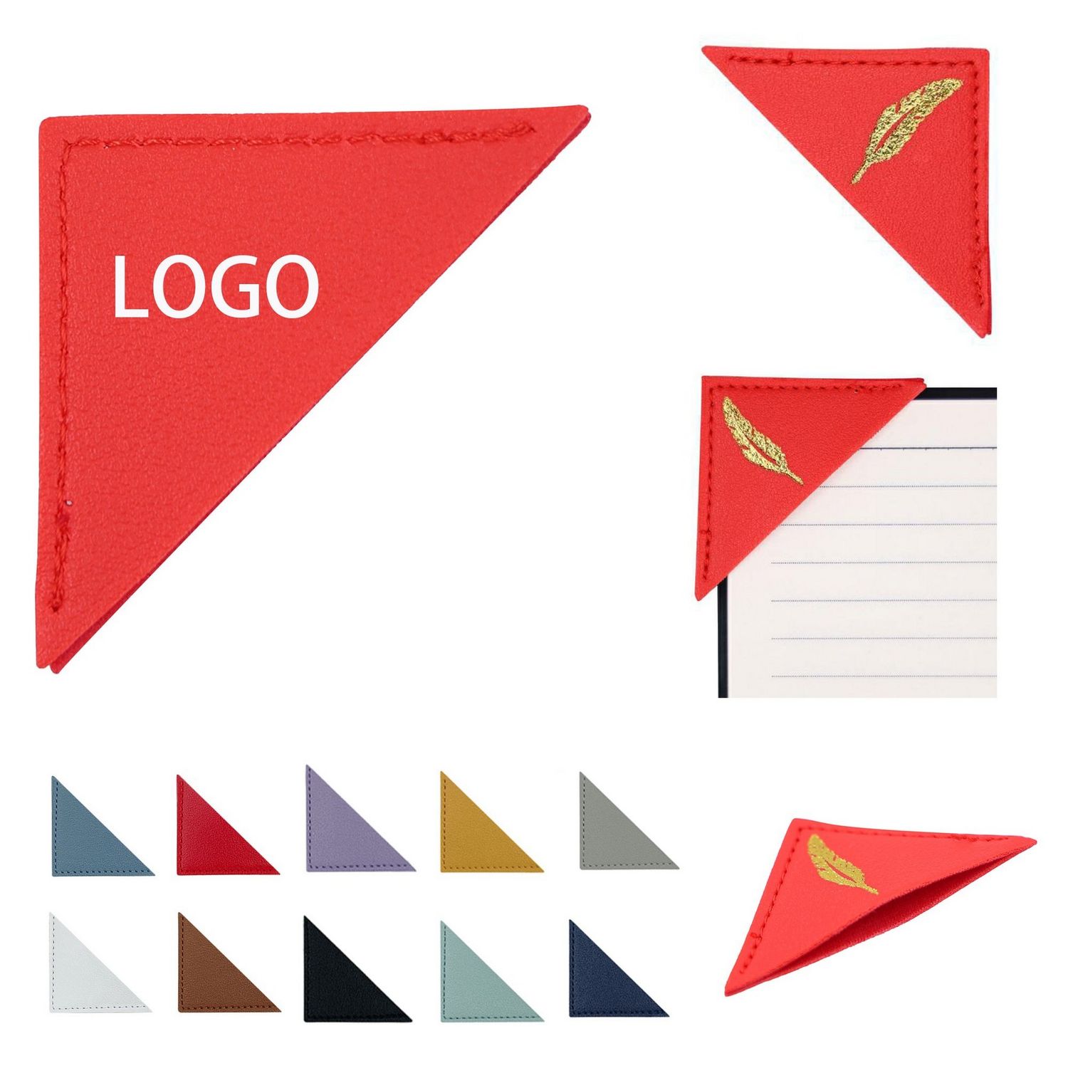 Marcador de libro en forma triangular