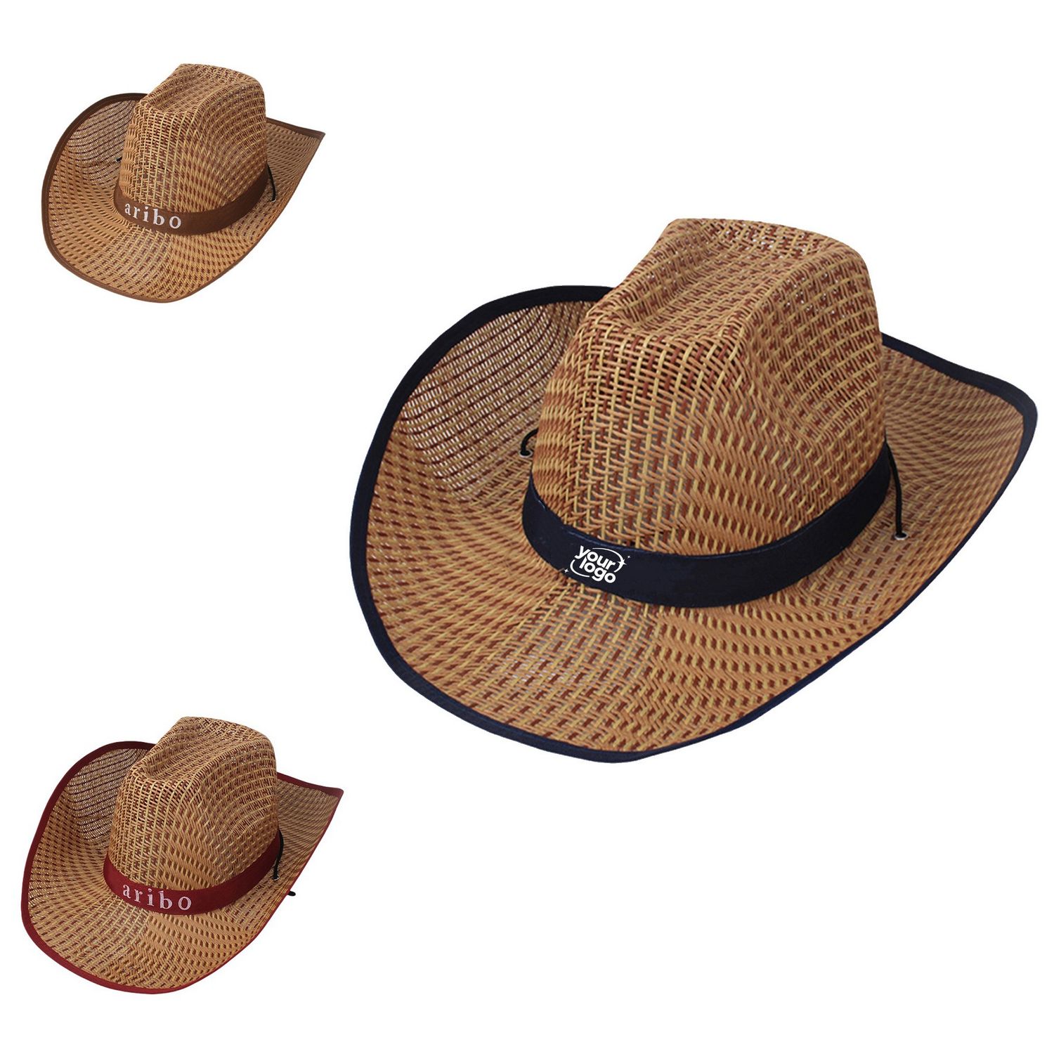 Sombrero de paja de ala ancha transpirable
