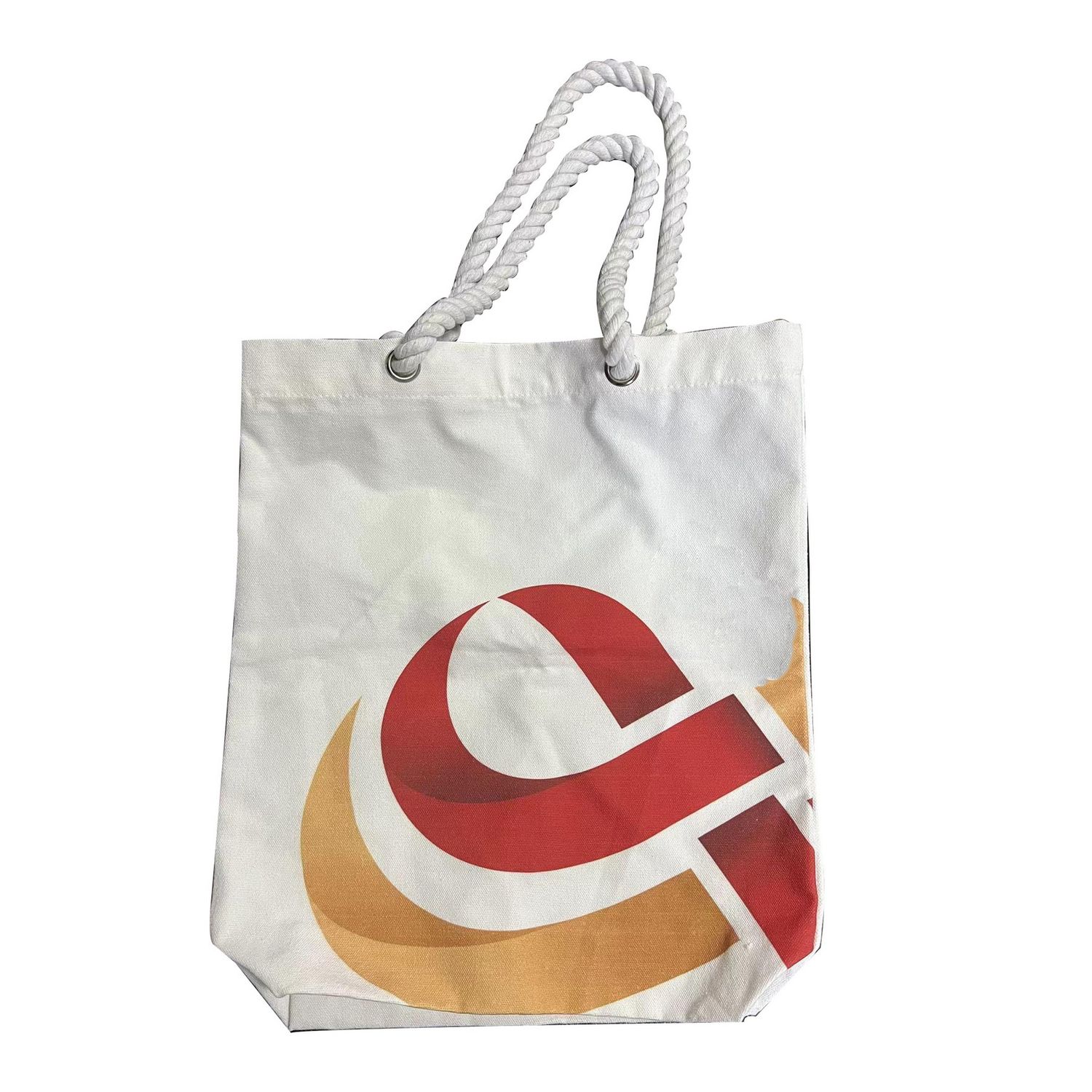 Bolsa de mano con asas de cuerda de lona