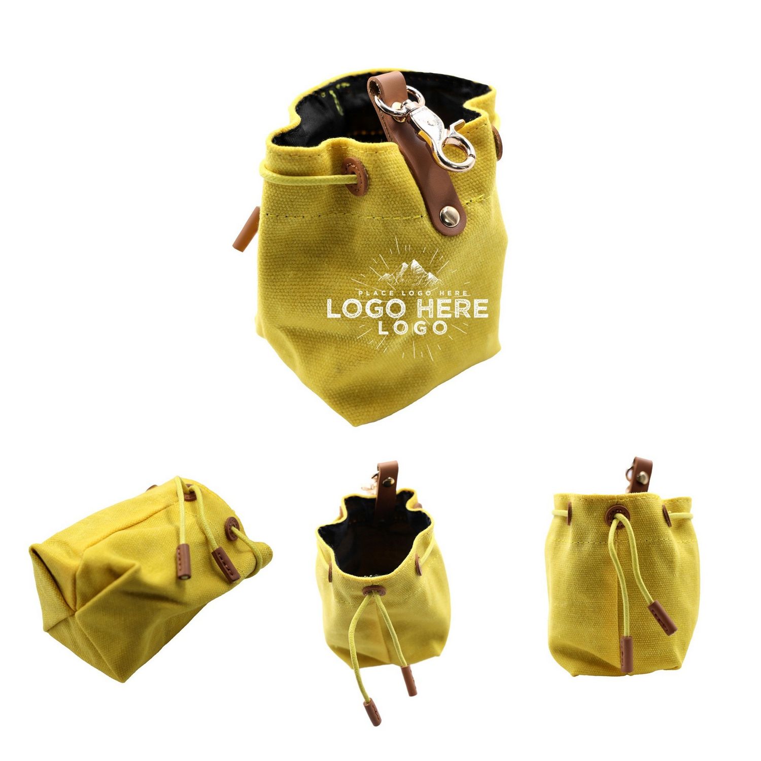 Bolsa de lona con cordón para treats de mascotas