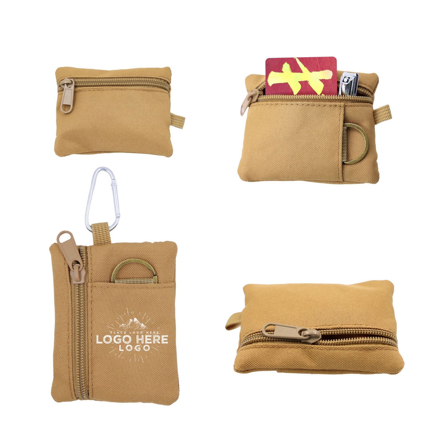 Monedero multifuncional con zipper