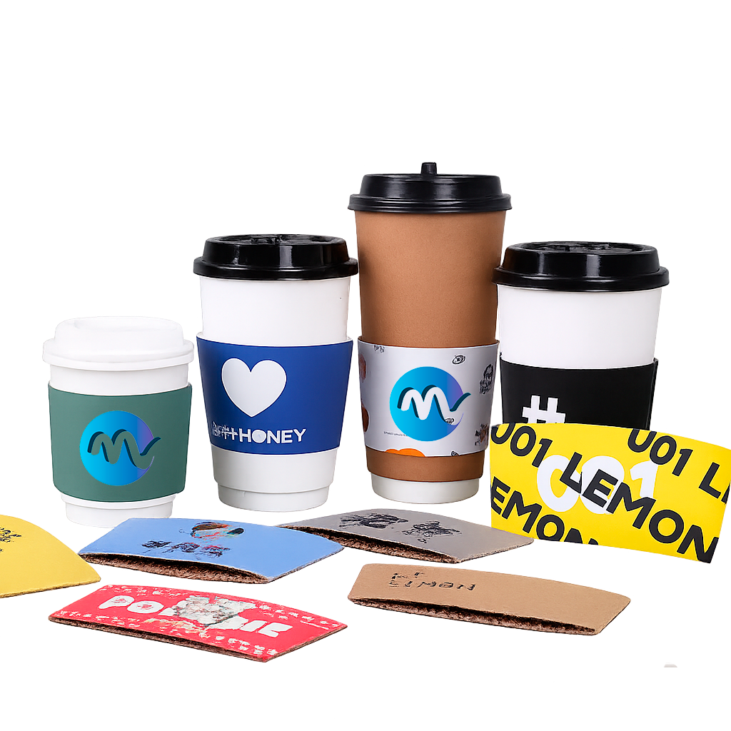 Envoltura de bebida biodegradable de 12 y 16 oz