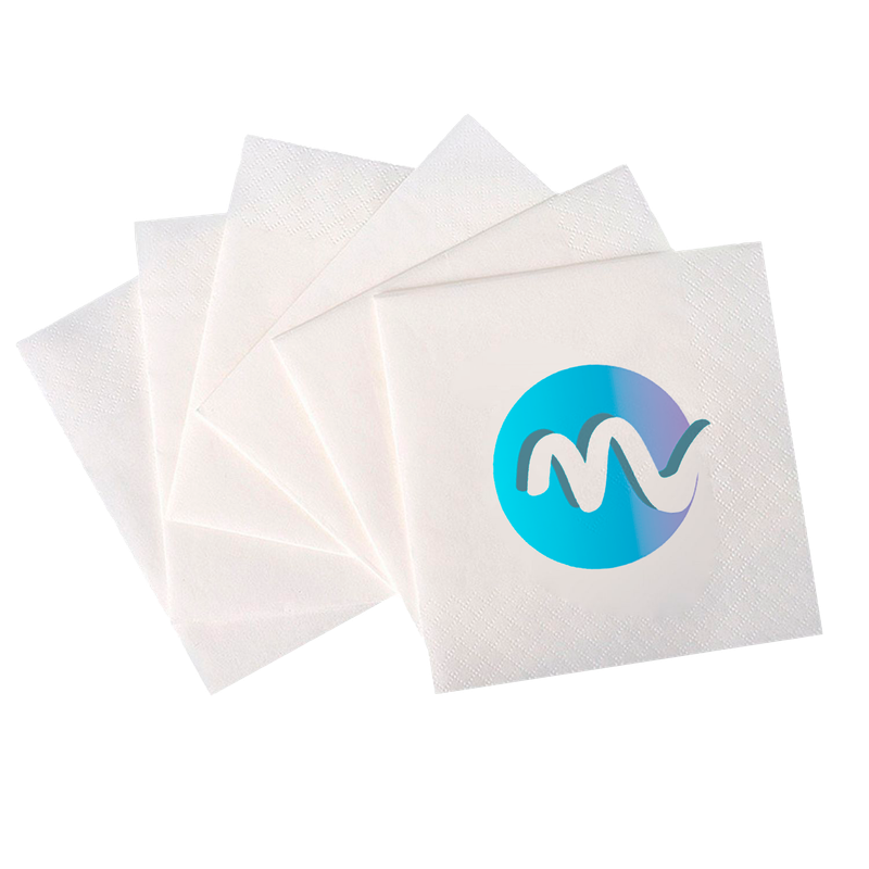 Servilletas blancas desechables de dos capas