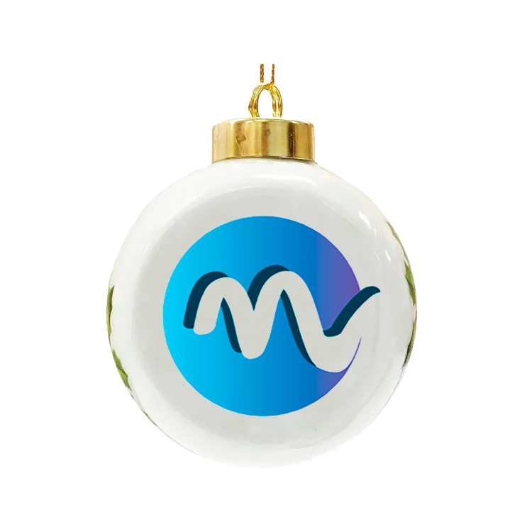 Esfera navideña de cerámica