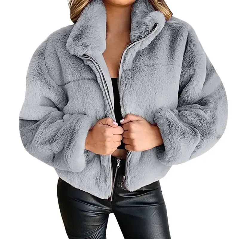 Short faux fur coat