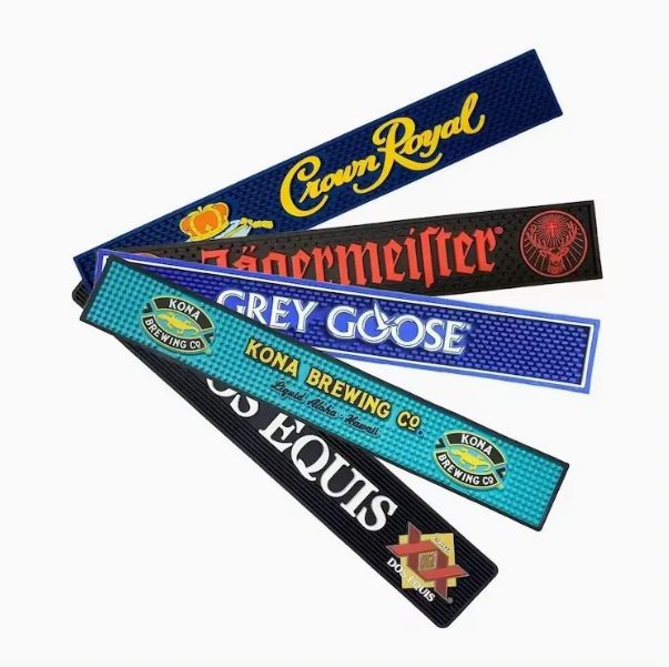 Non-slip rubber bar mat, 3.5'' x 21.2''