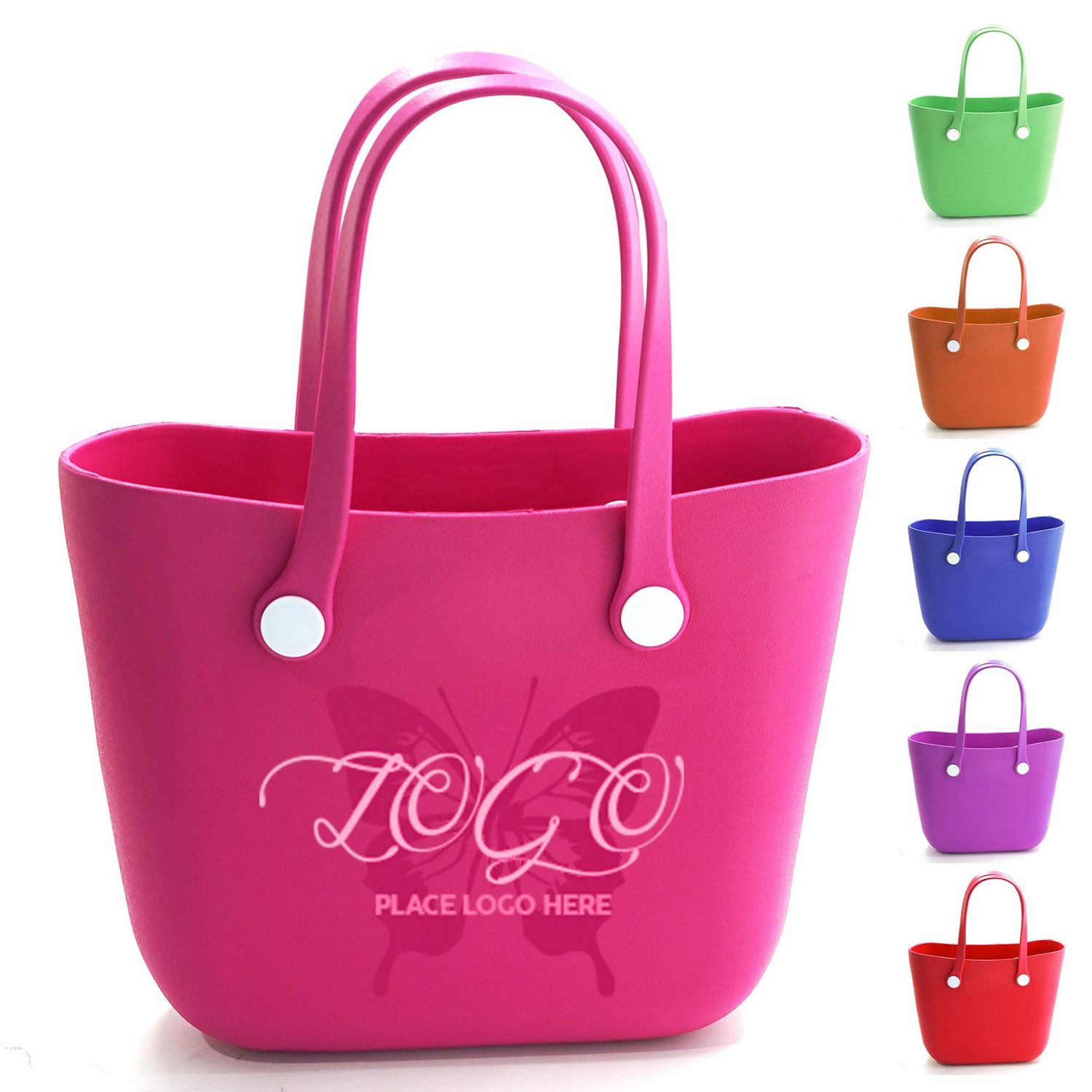 EVA beach half-moon bag with strap