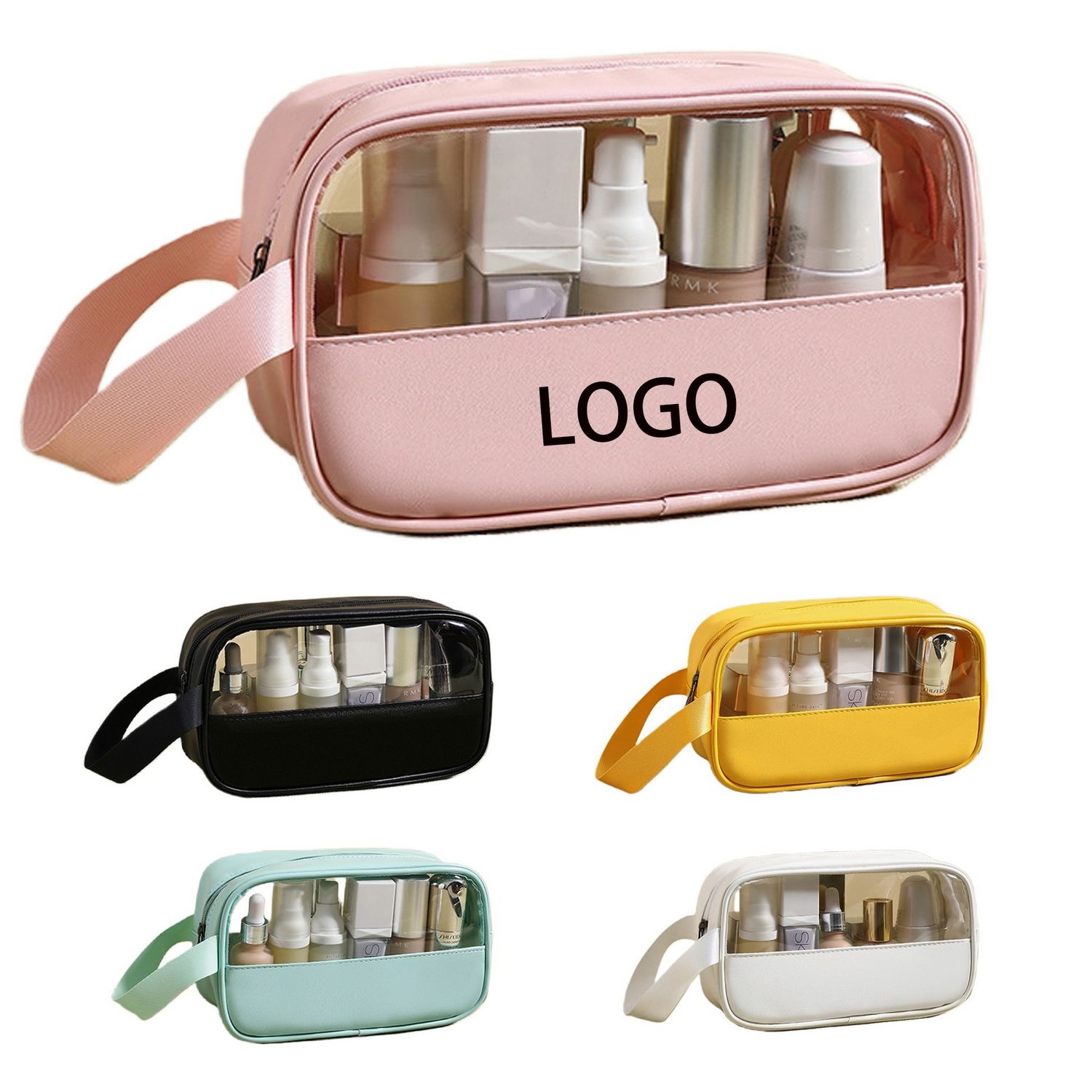 Transparent makeup bag