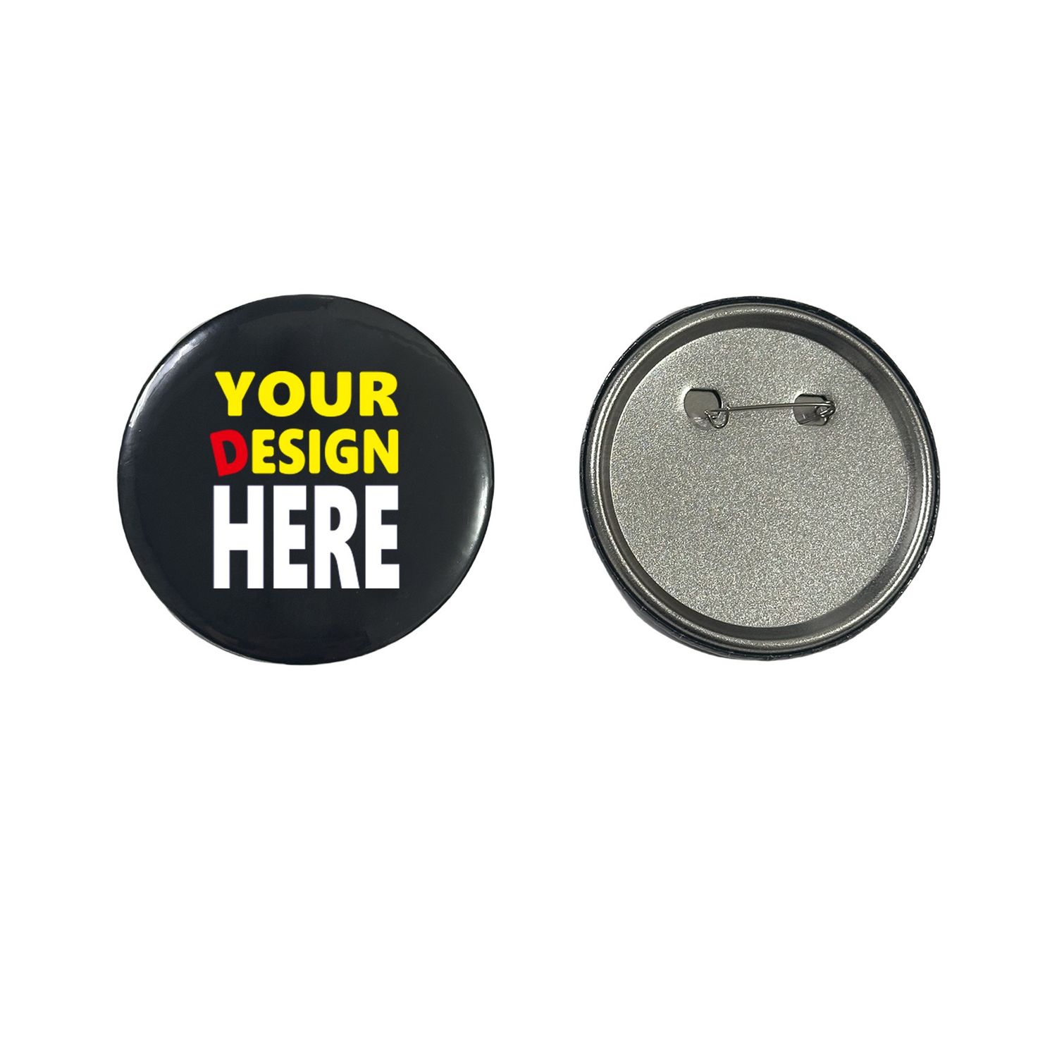 3" custom metal button