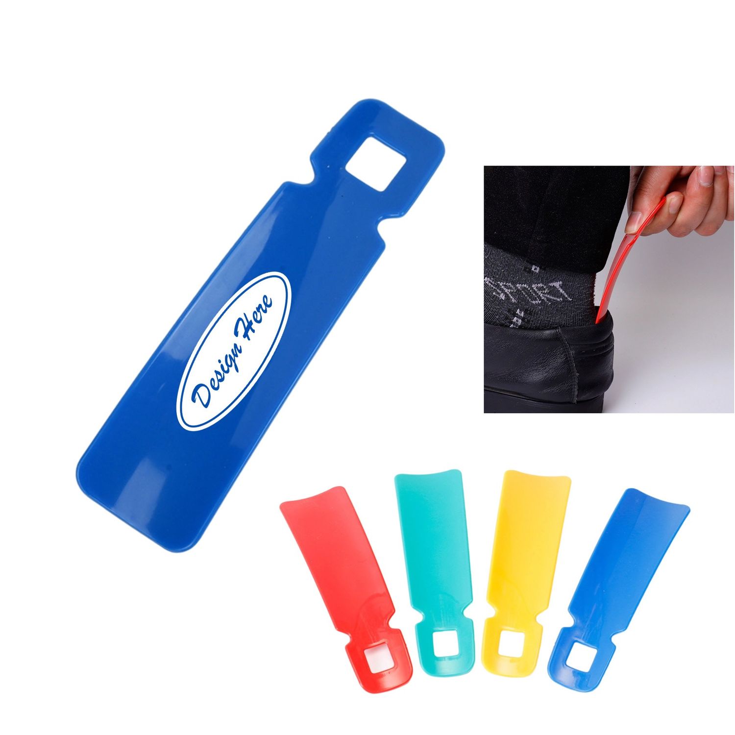 Shoehorn with plastic handle
