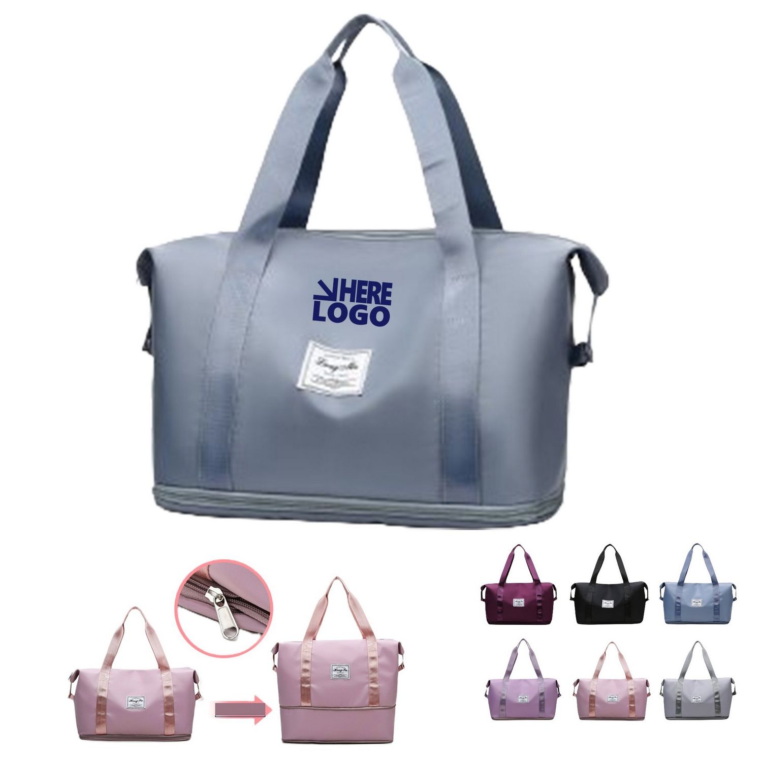 Large capacity travel and gym duffel bag