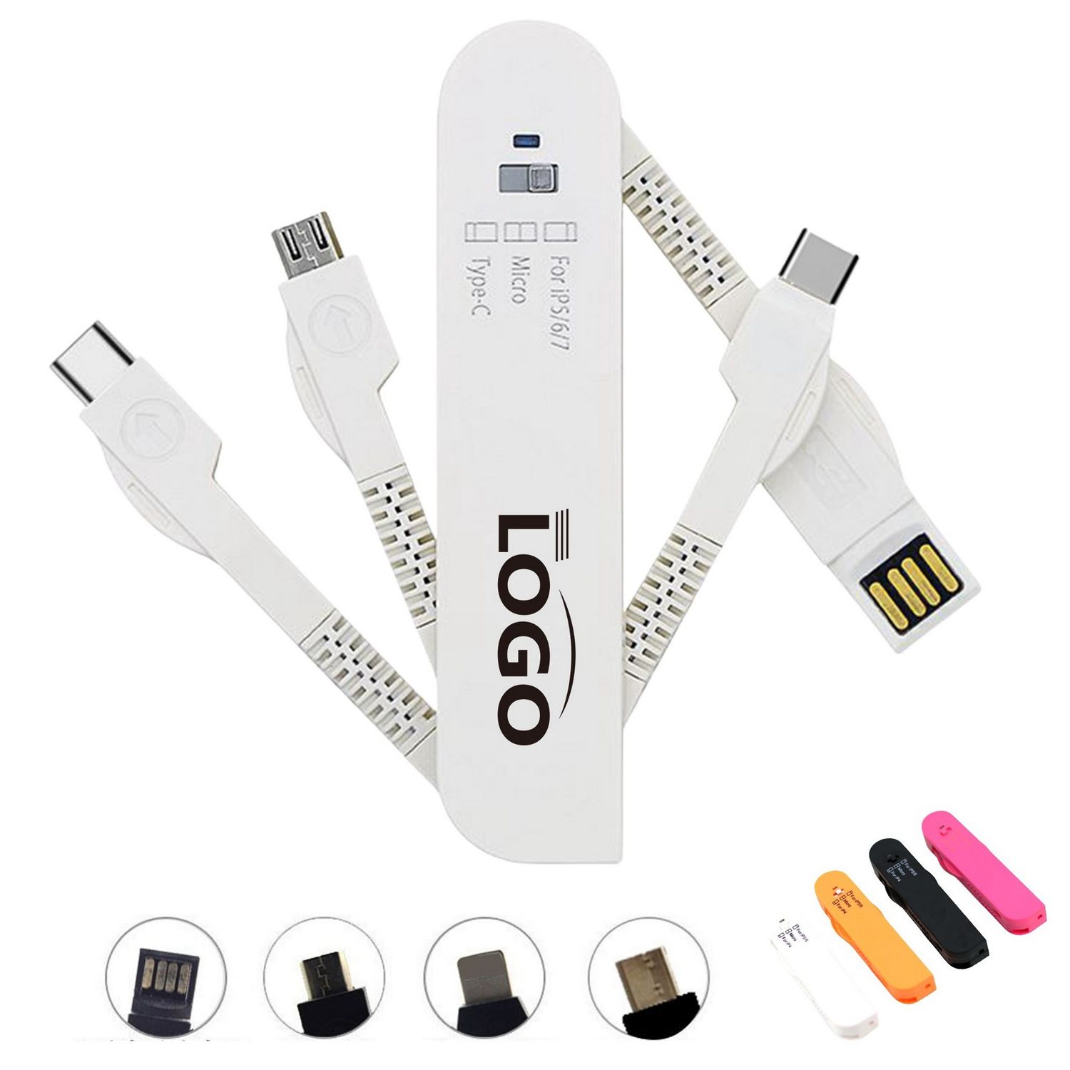 Portable 3-in-1 data cable (saber style)