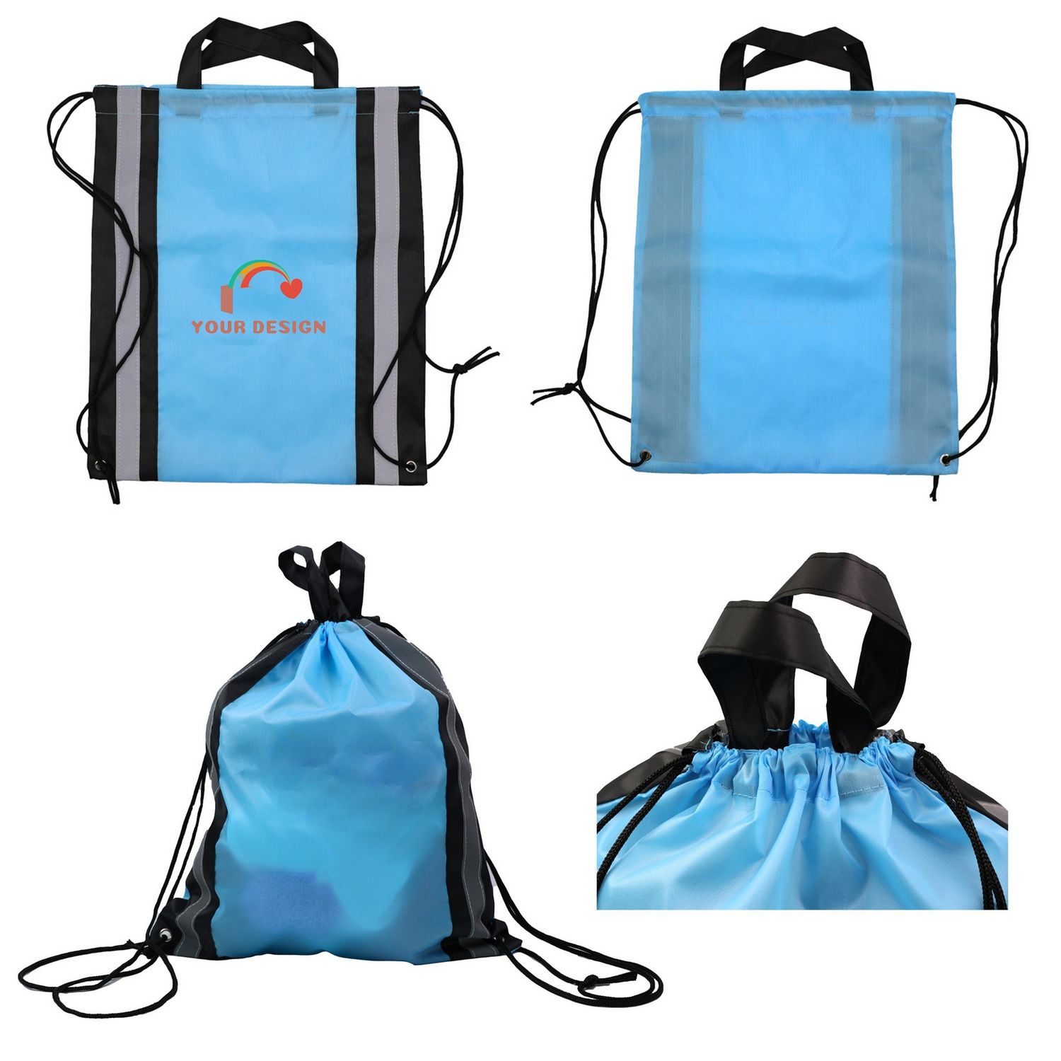 Reflective sports duffel bag