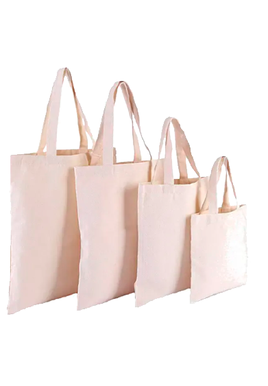 Bolsa tipo tote económica color crema 15" de alto x 14" de ancho x 9" de asa