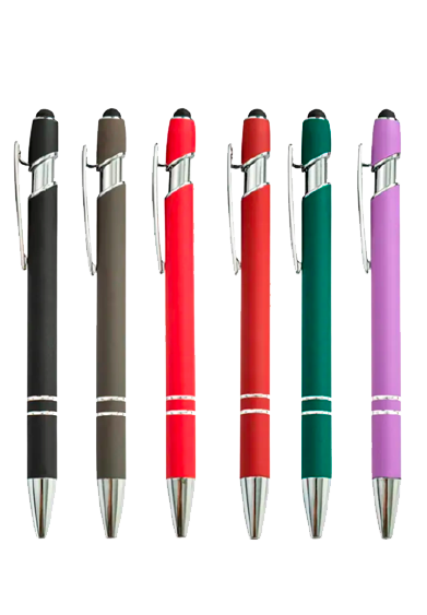 Pluma elegante negra con stylus