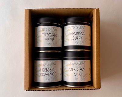 Around The World Collection of 4 Spices &amp; Herbs