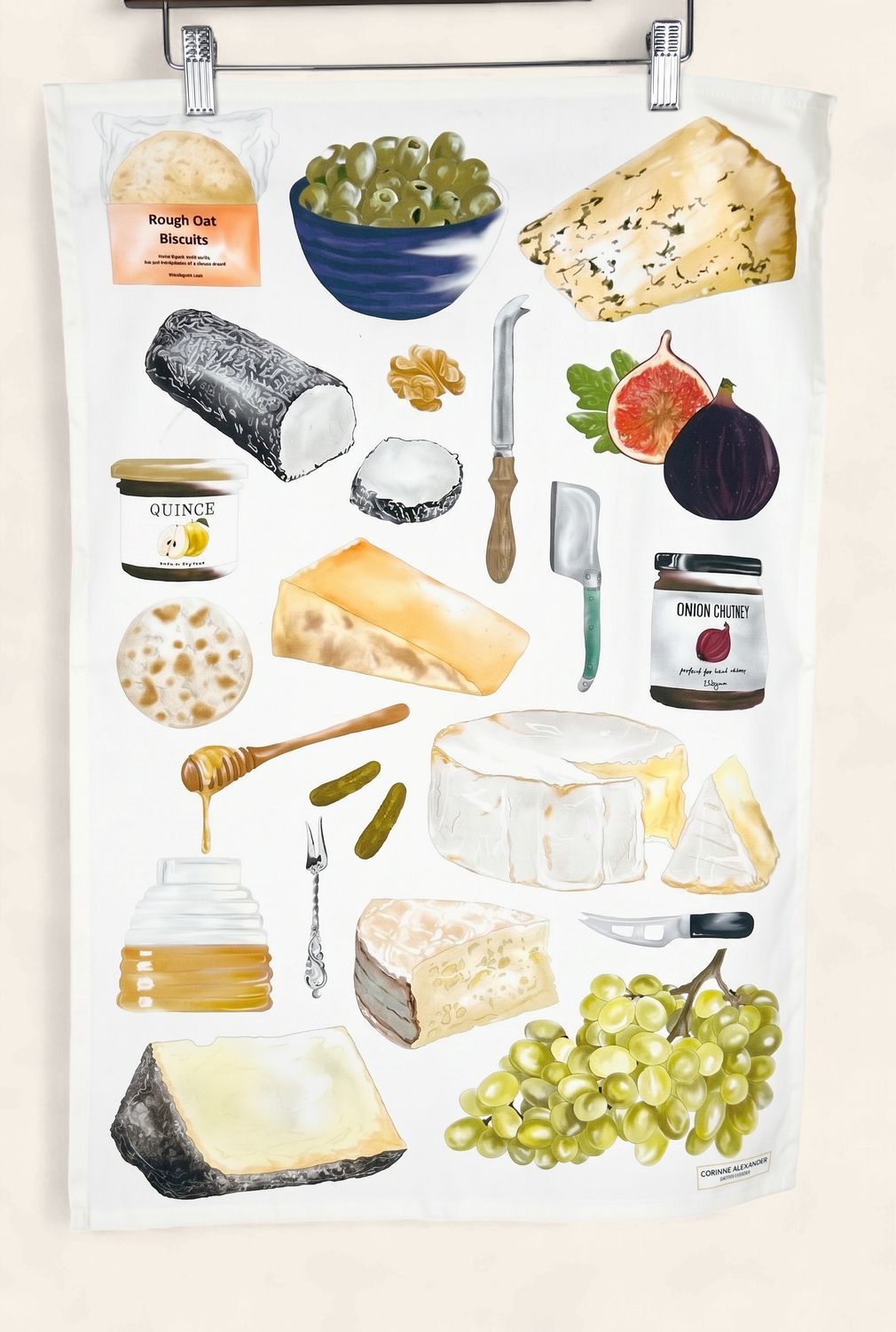 Cheese Board Tea Towel