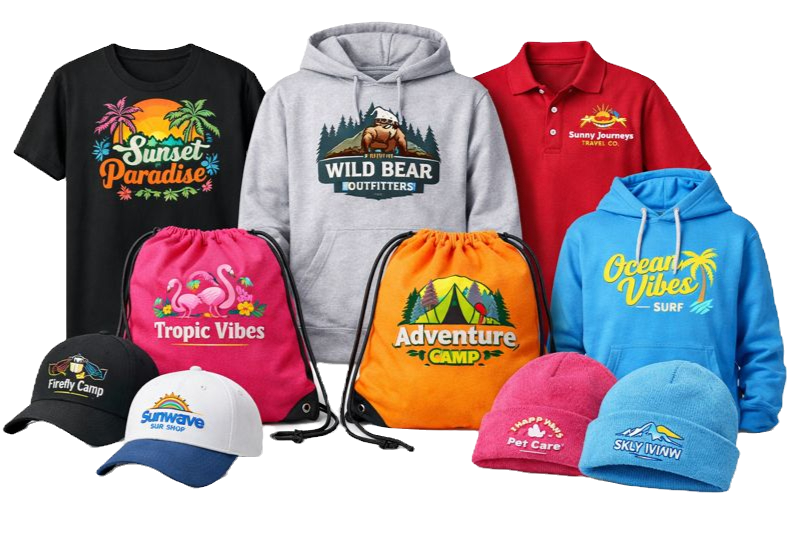 Custom Apparel, Hats, &amp; Bags
